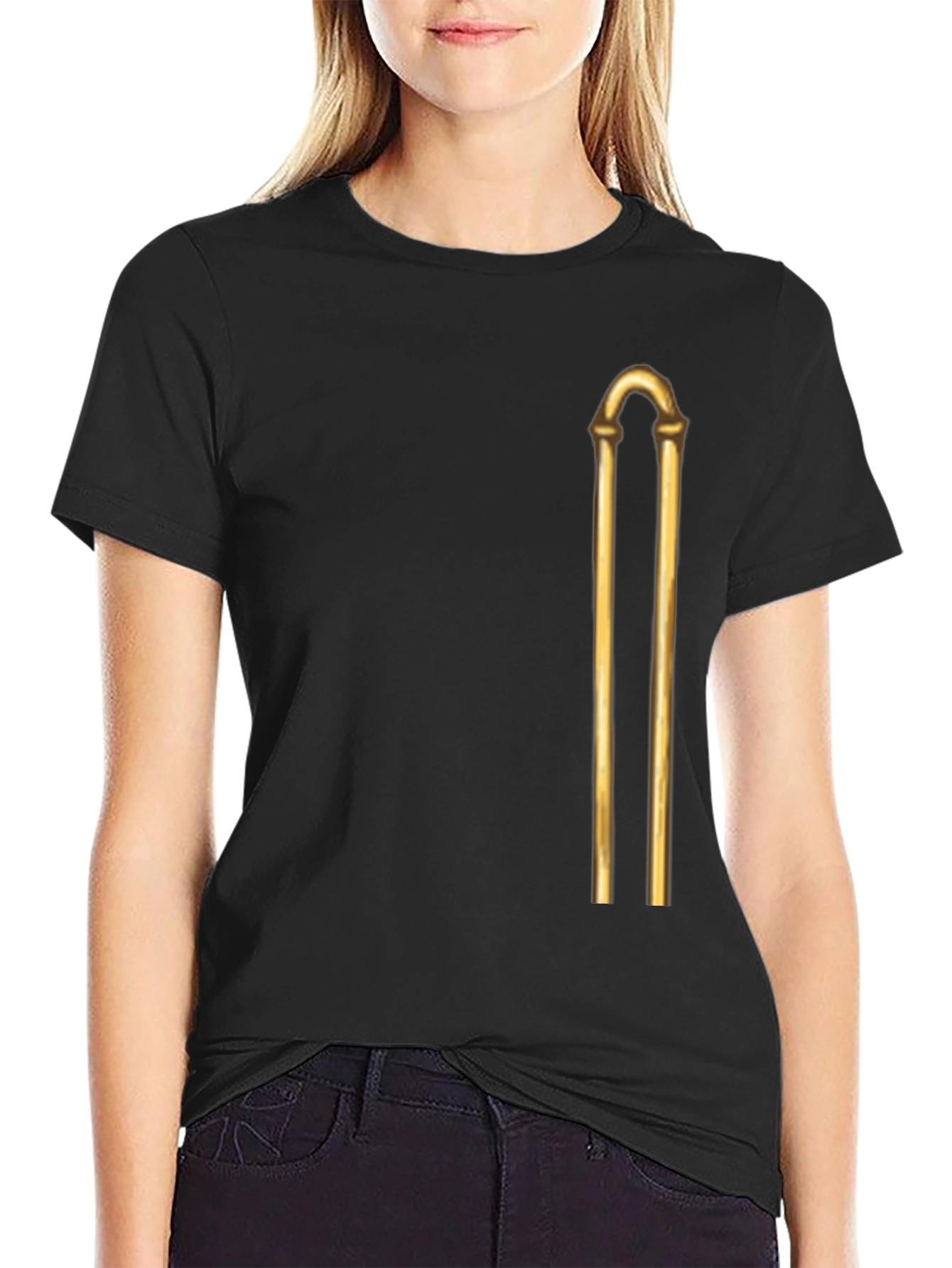 Golden Rod Graphic Black T-Shirt