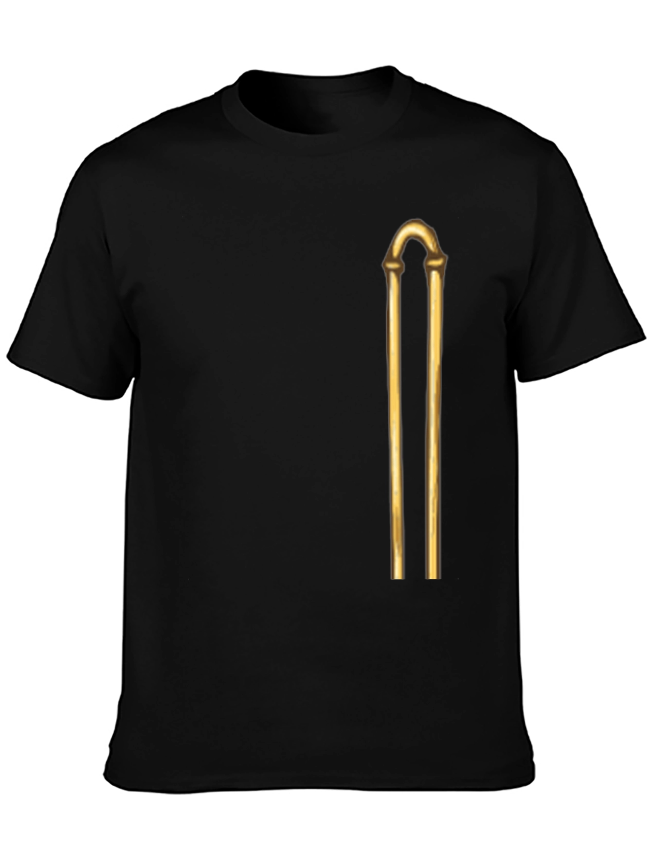 Golden Rod Graphic Black T-Shirt