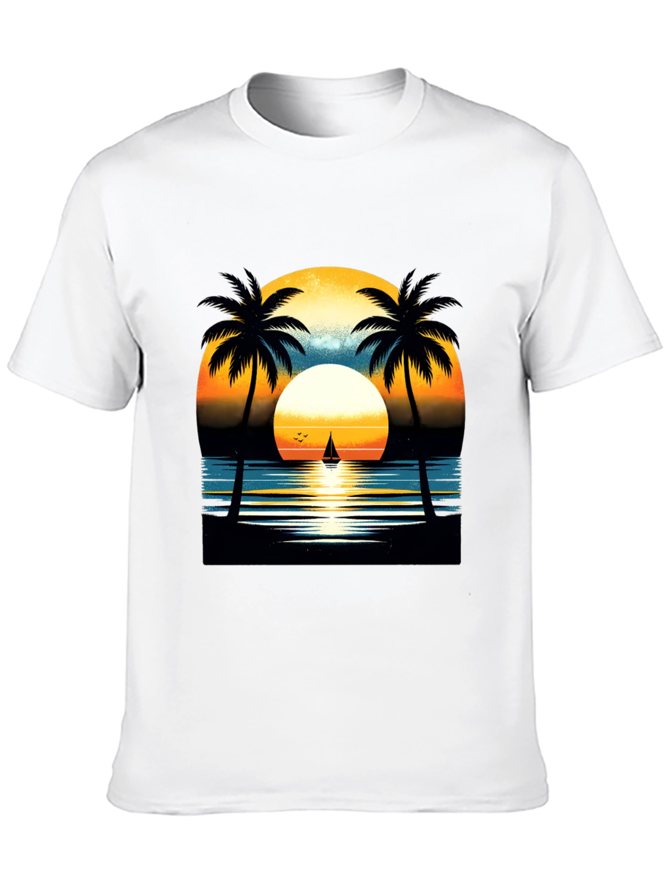 Sunset Palm Tree Graphic Tee