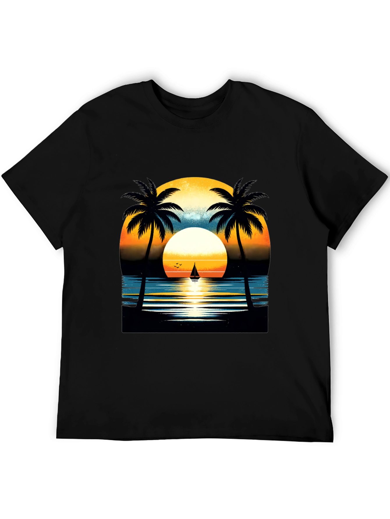 Sunset Palm Tree Graphic Tee