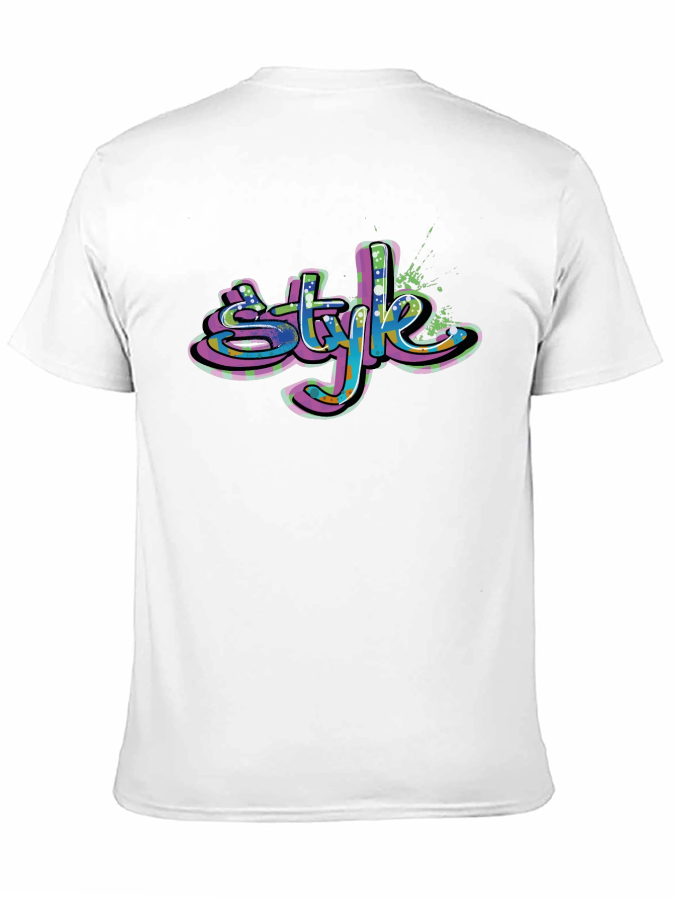 Graffiti Style T-Shirt - Bold Graphic Print Tee