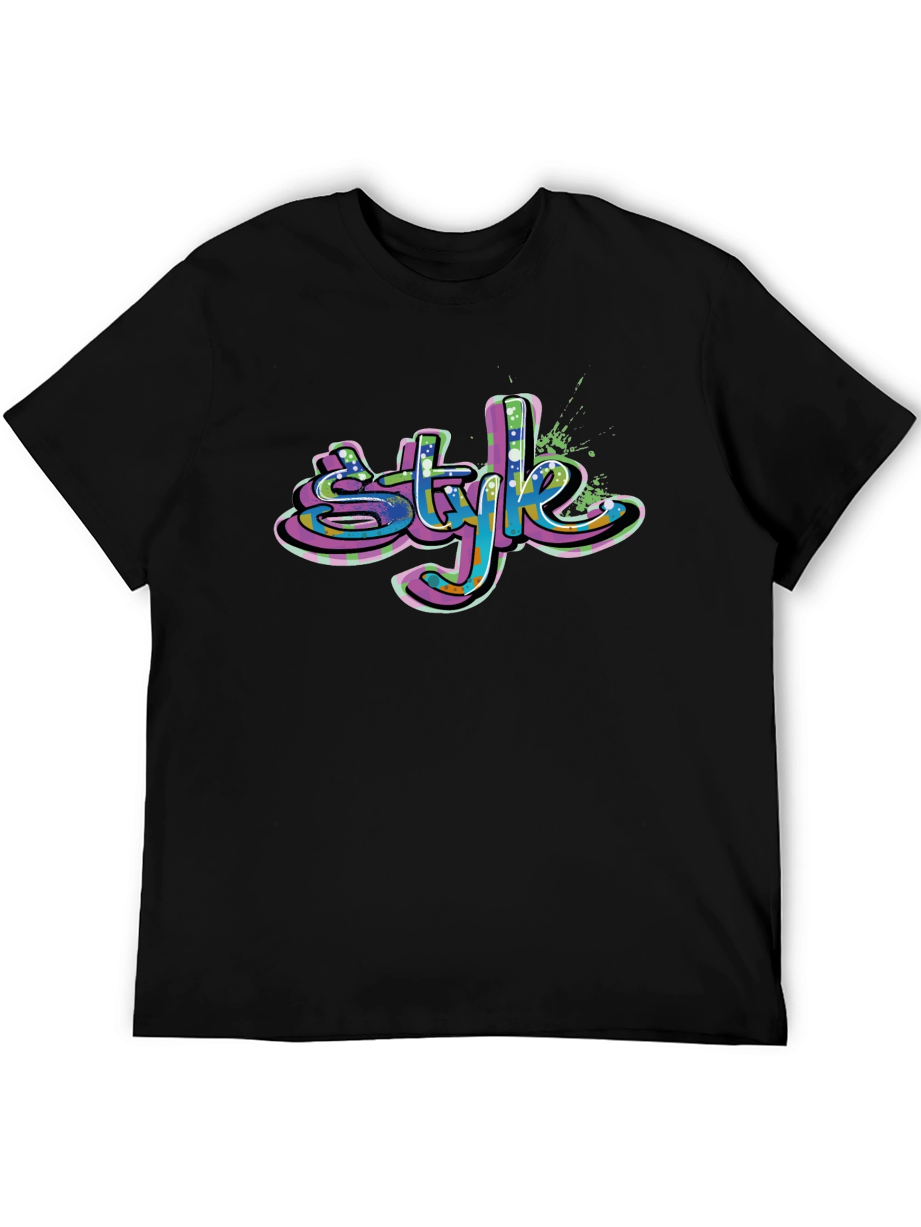 Graffiti Style T-Shirt - Bold Graphic Print Tee