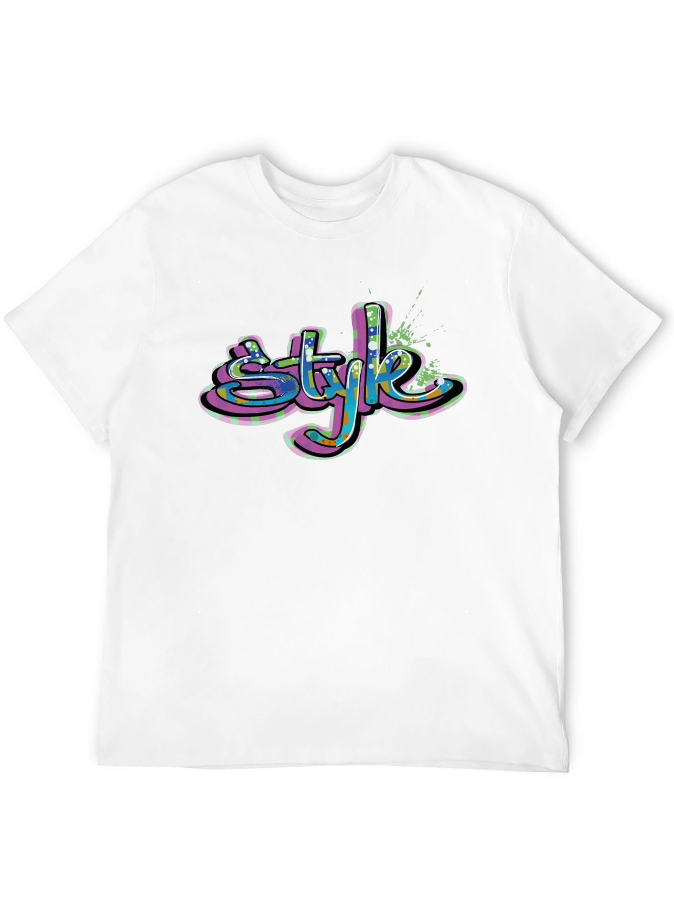 Graffiti Style T-Shirt - Bold Graphic Print Tee