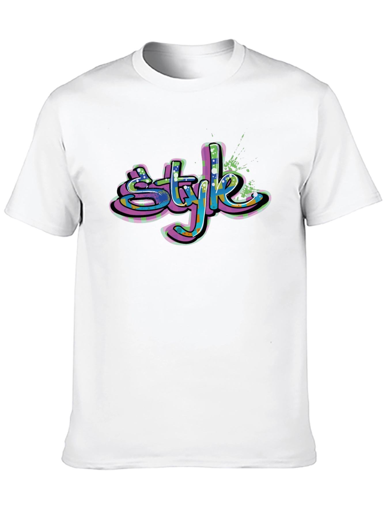 Graffiti Style T-Shirt - Bold Graphic Print Tee
