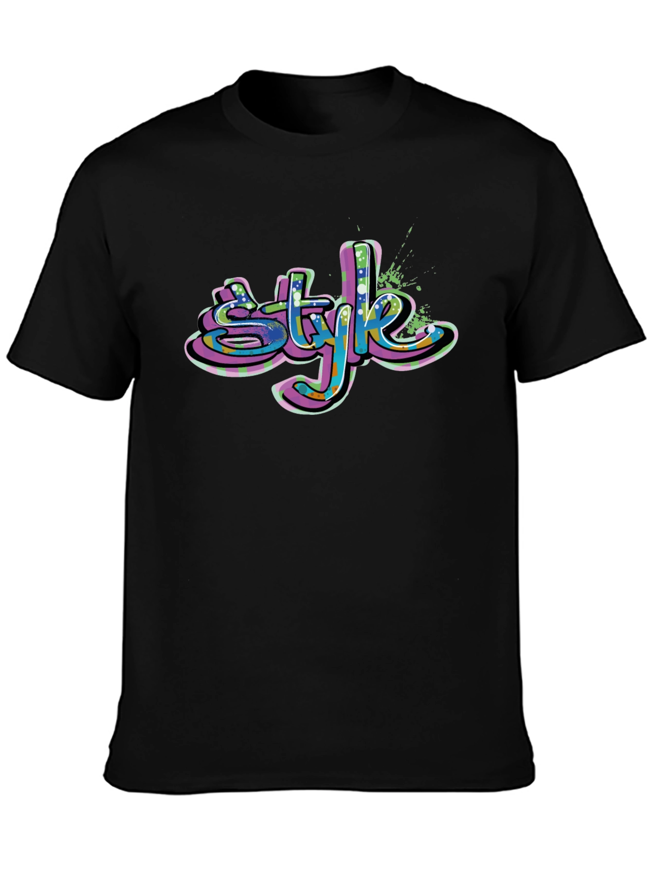 Graffiti Style T-Shirt - Bold Graphic Print Tee