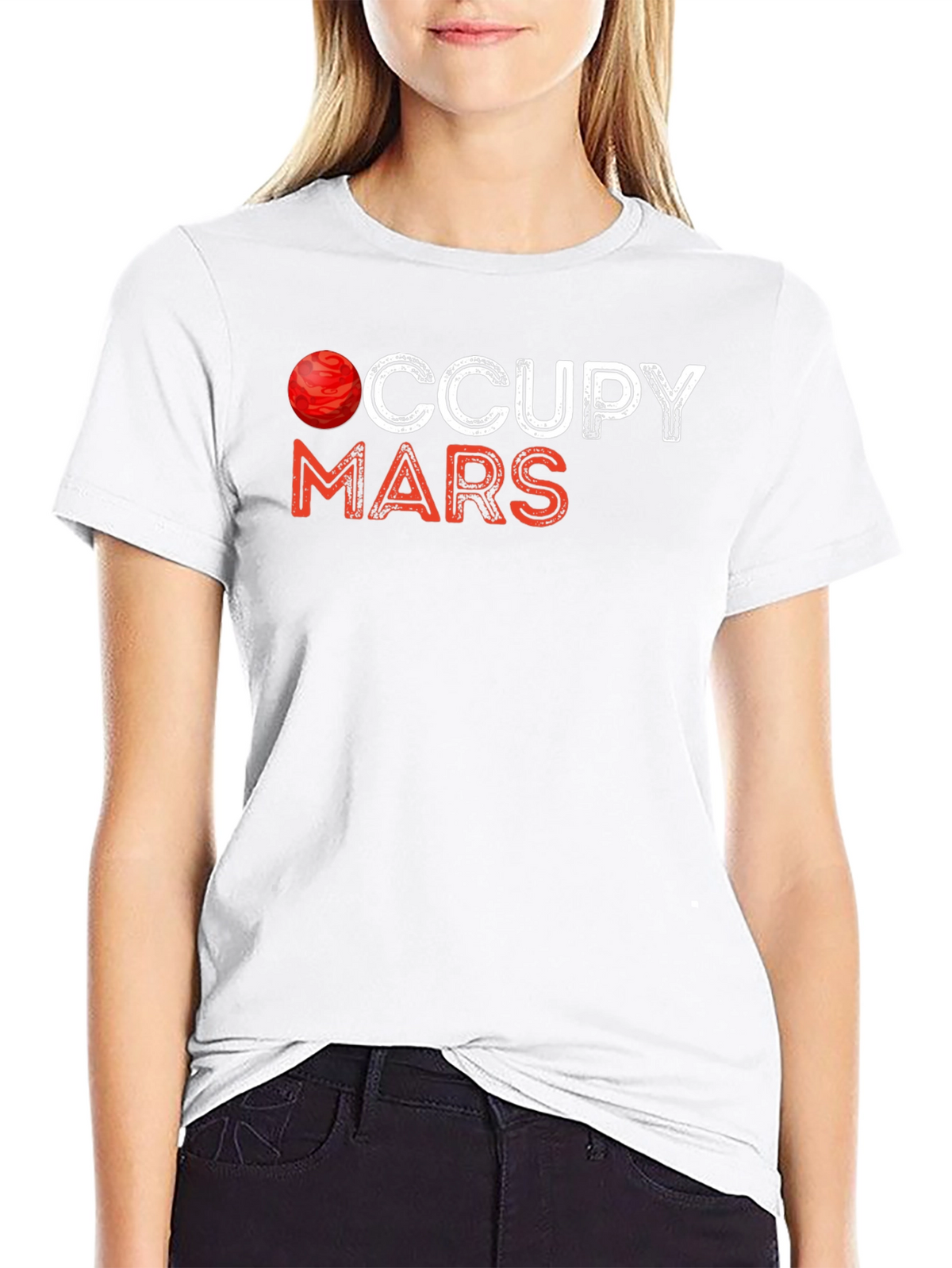 Occupy Mars Graphic Tee - Space Exploration T-Shirt