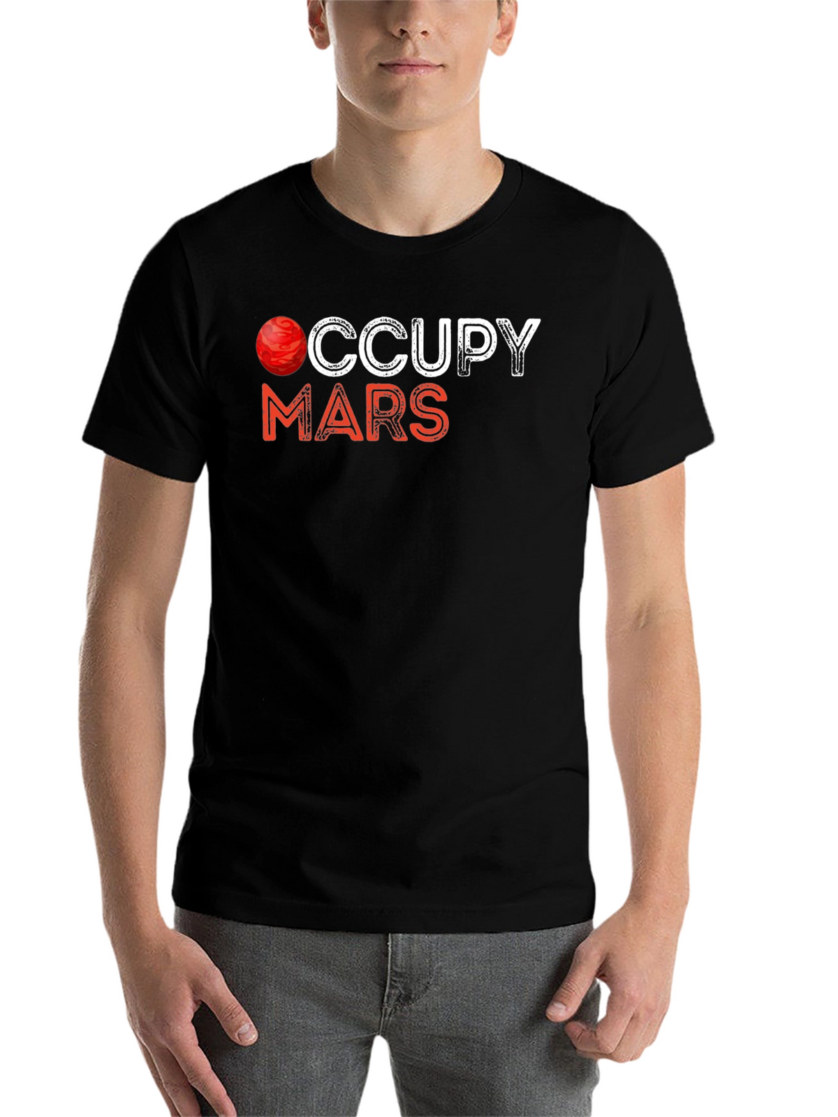 Occupy Mars Graphic Tee - Space Exploration T-Shirt
