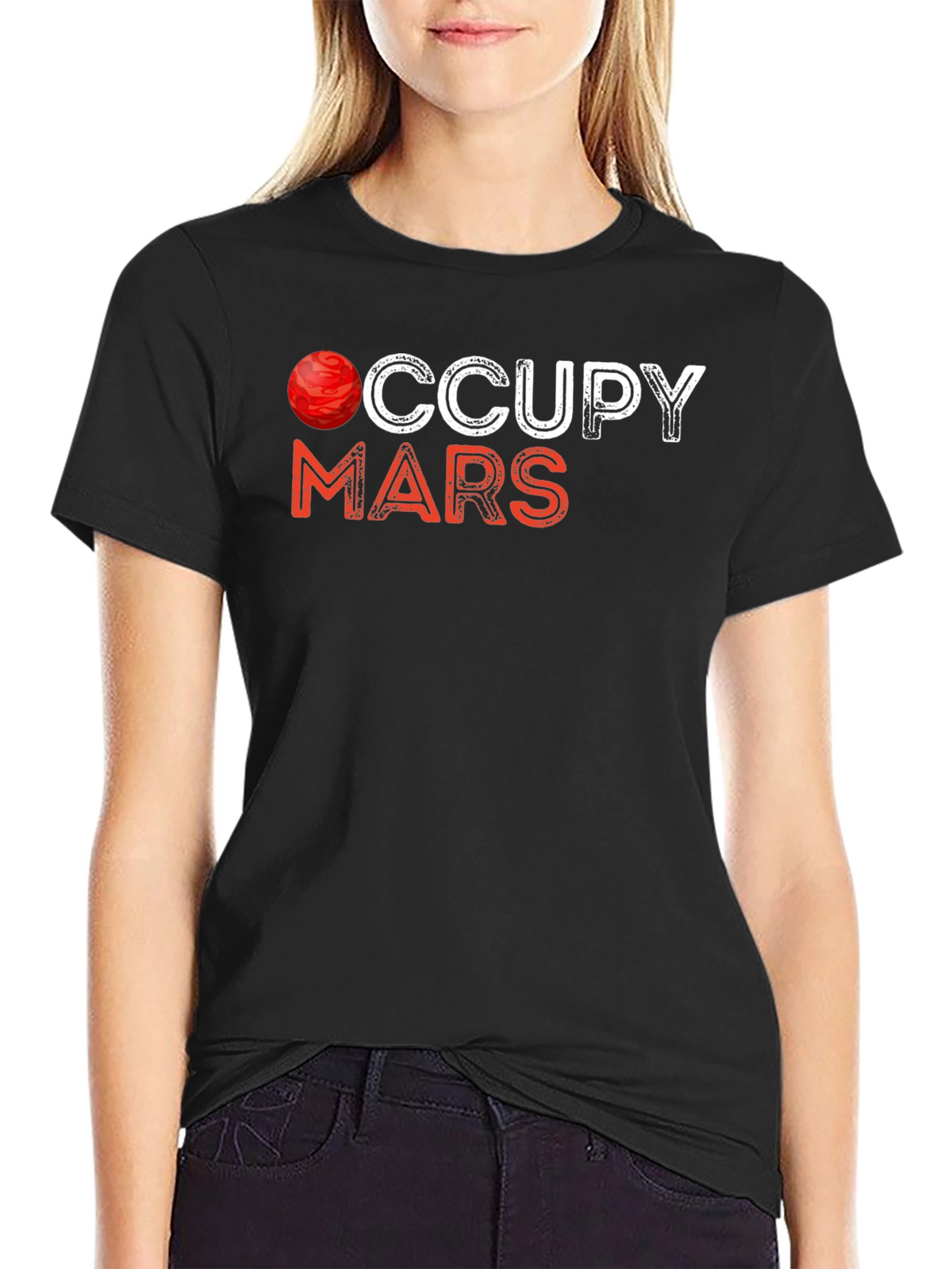 Occupy Mars Graphic Tee - Space Exploration T-Shirt