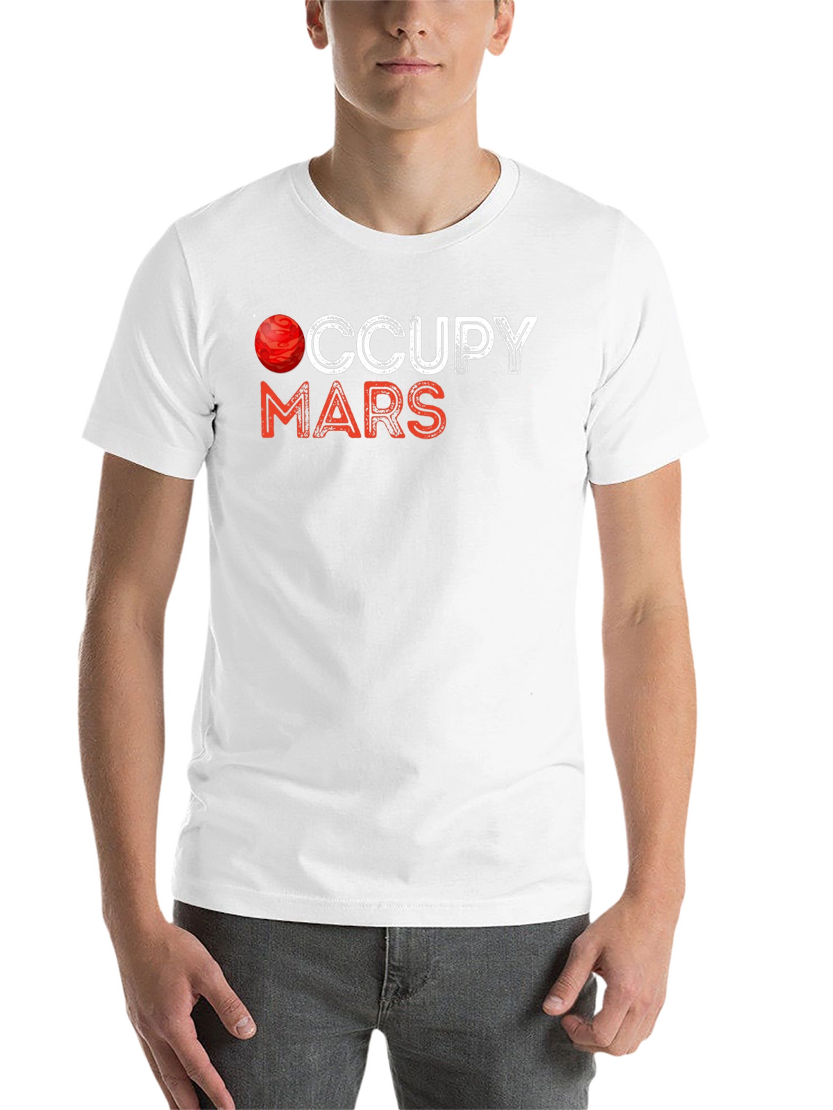 Occupy Mars Graphic Tee - Space Exploration T-Shirt