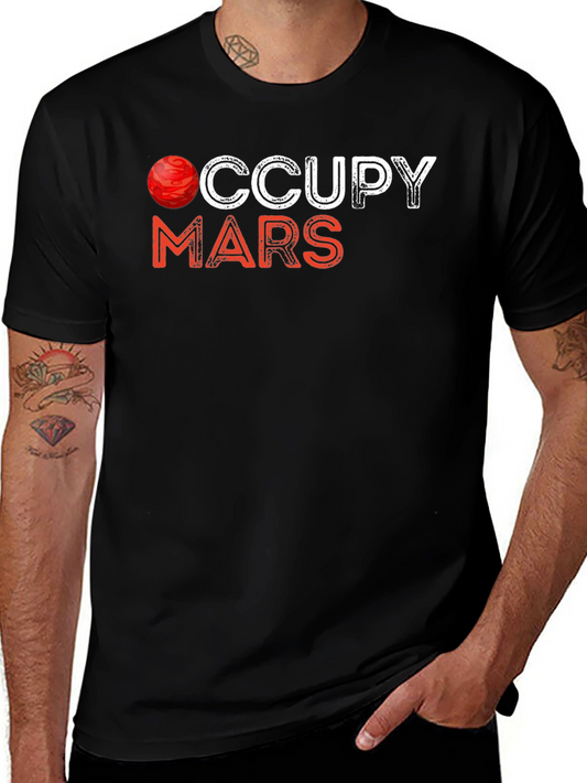 Occupy Mars Graphic Tee - Space Exploration T-Shirt