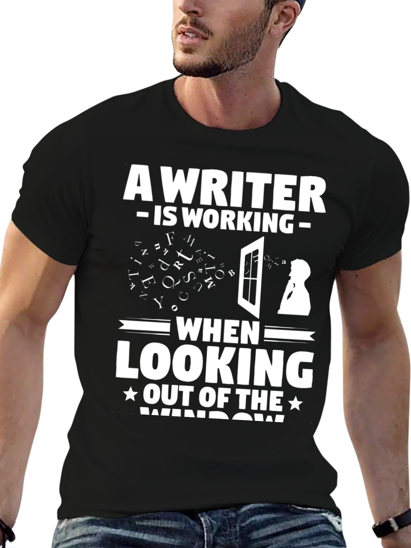 Writer at Work Funny Graphic T-Shirt