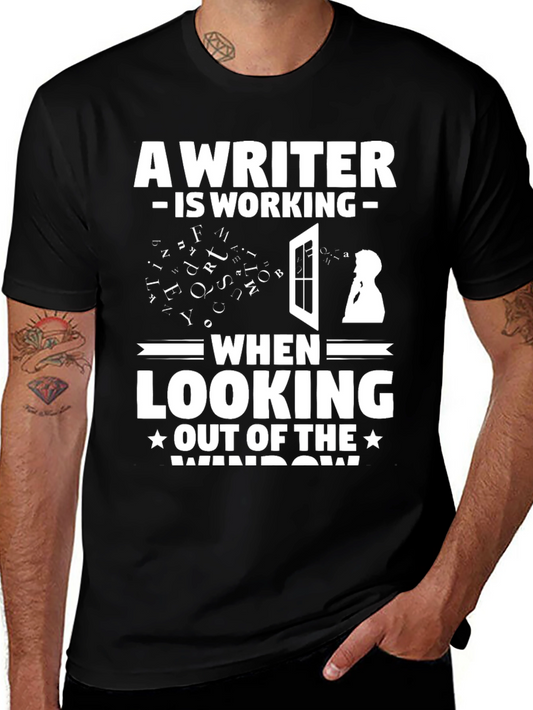 Writer at Work Funny Graphic T-Shirt