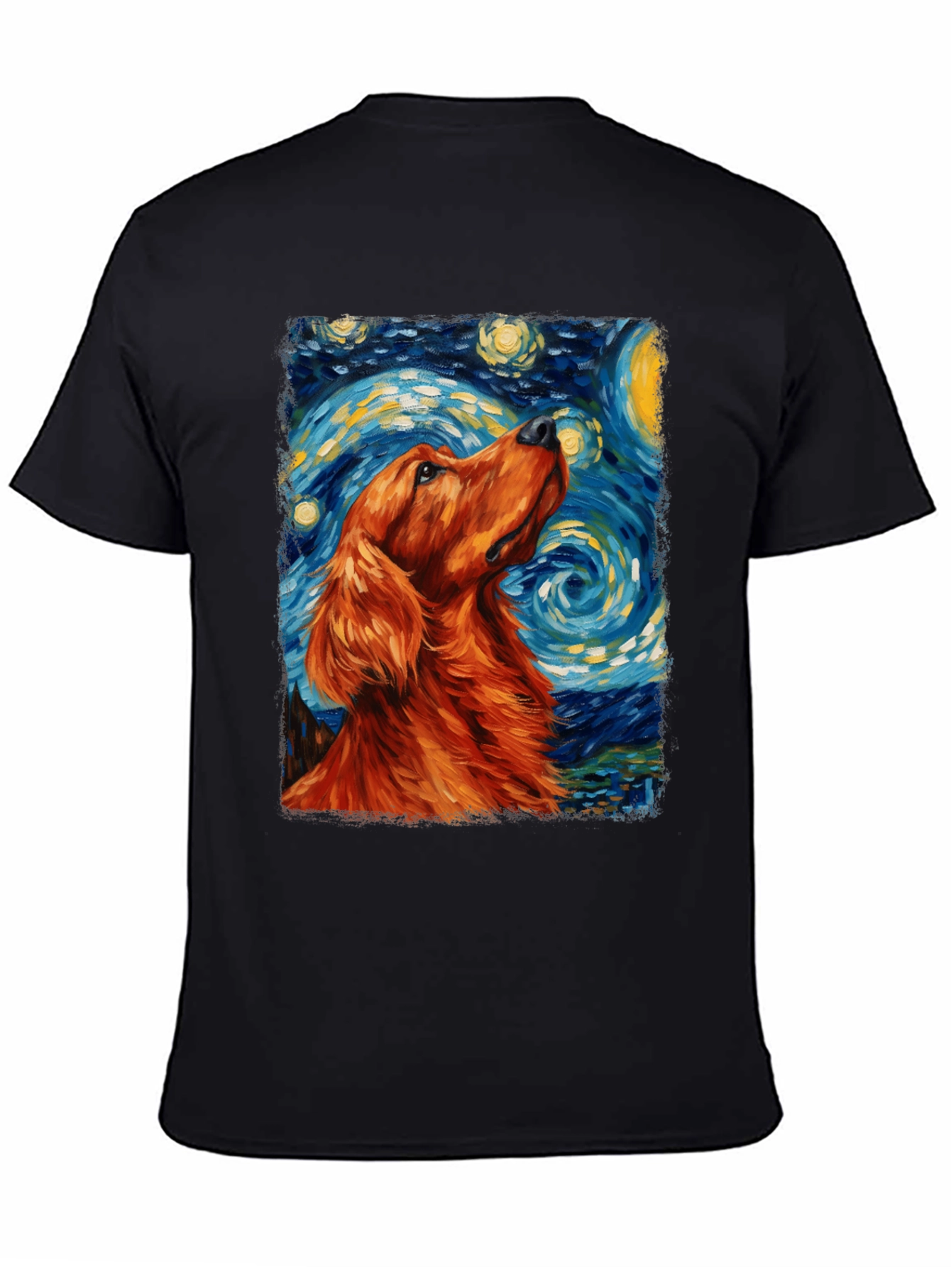 Dog Starry Night Art T-Shirt