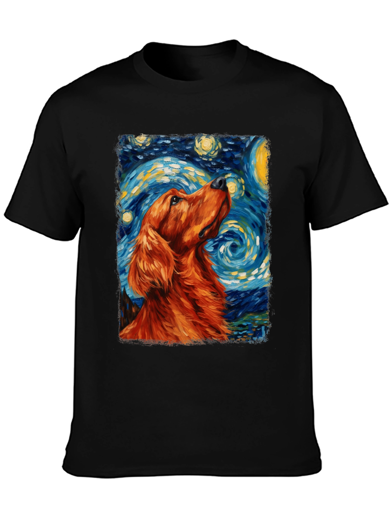 Dog Starry Night Art T-Shirt