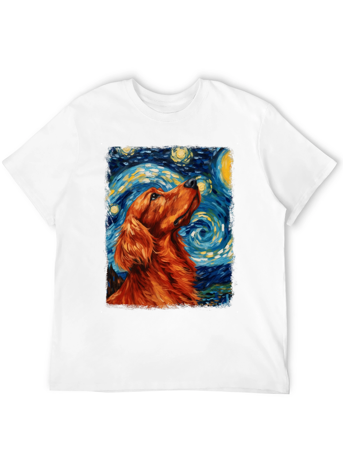 Dog Starry Night Art T-Shirt