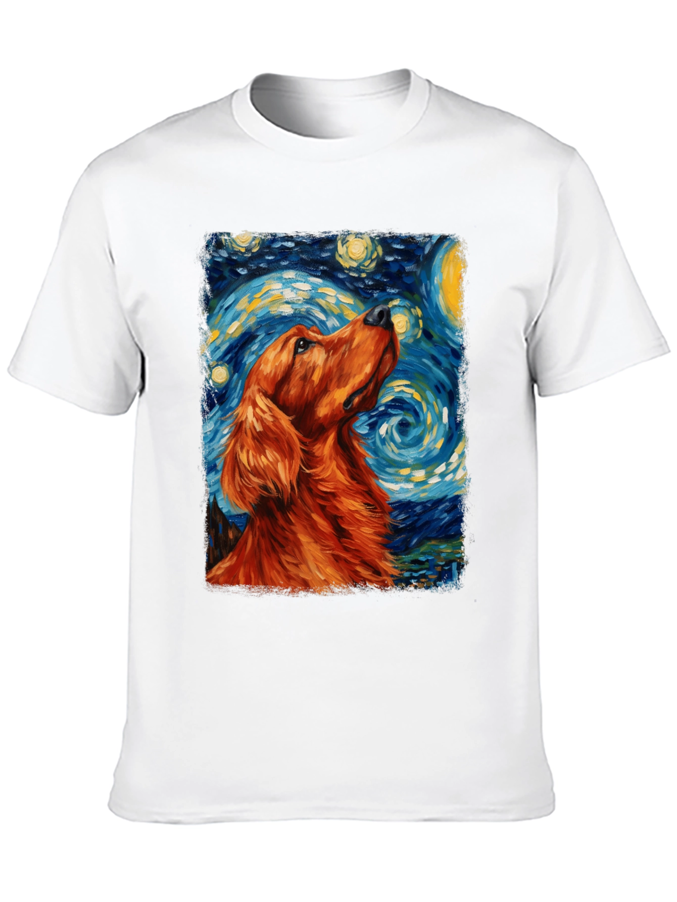 Dog Starry Night Art T-Shirt