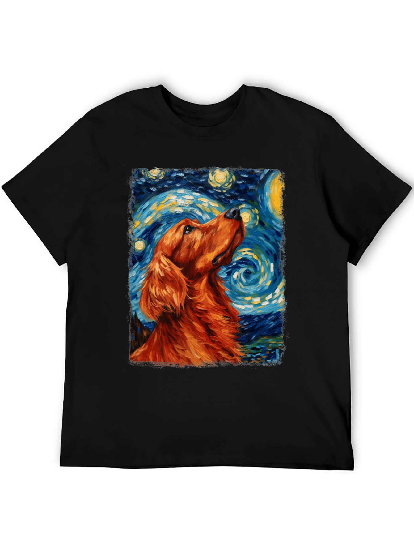 Dog Starry Night Art T-Shirt