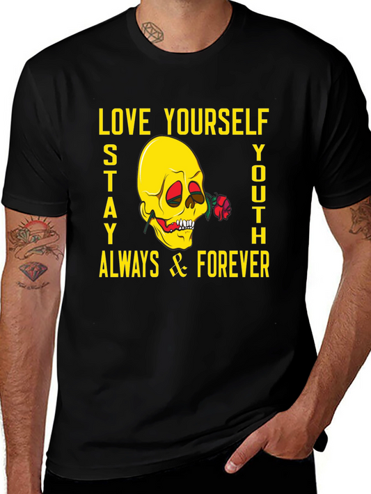Skull & Rose Graphic Tee - Love Yourself Stay Youthful!
