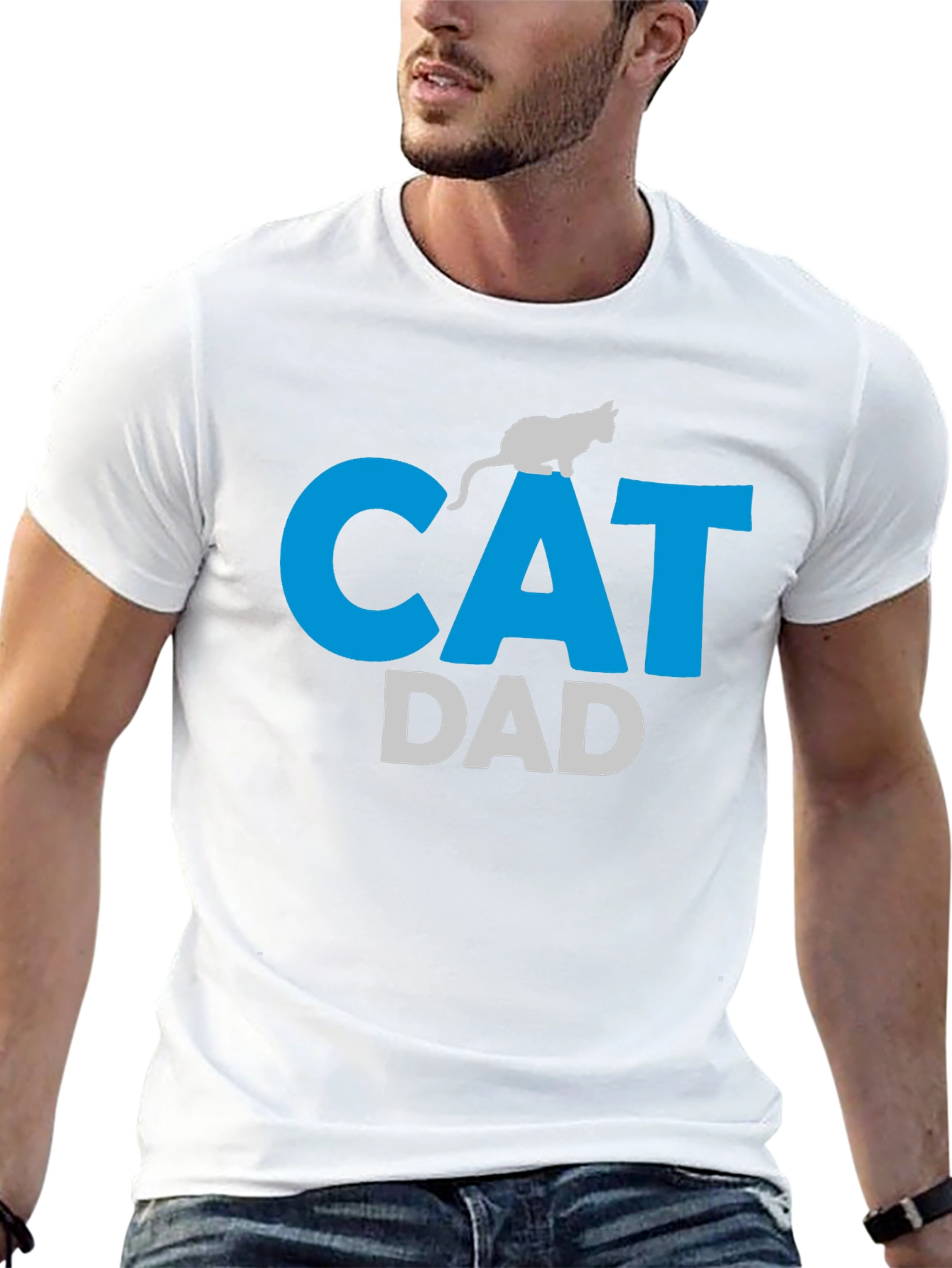 Cat Dad T-Shirt - Mens Graphic Tee