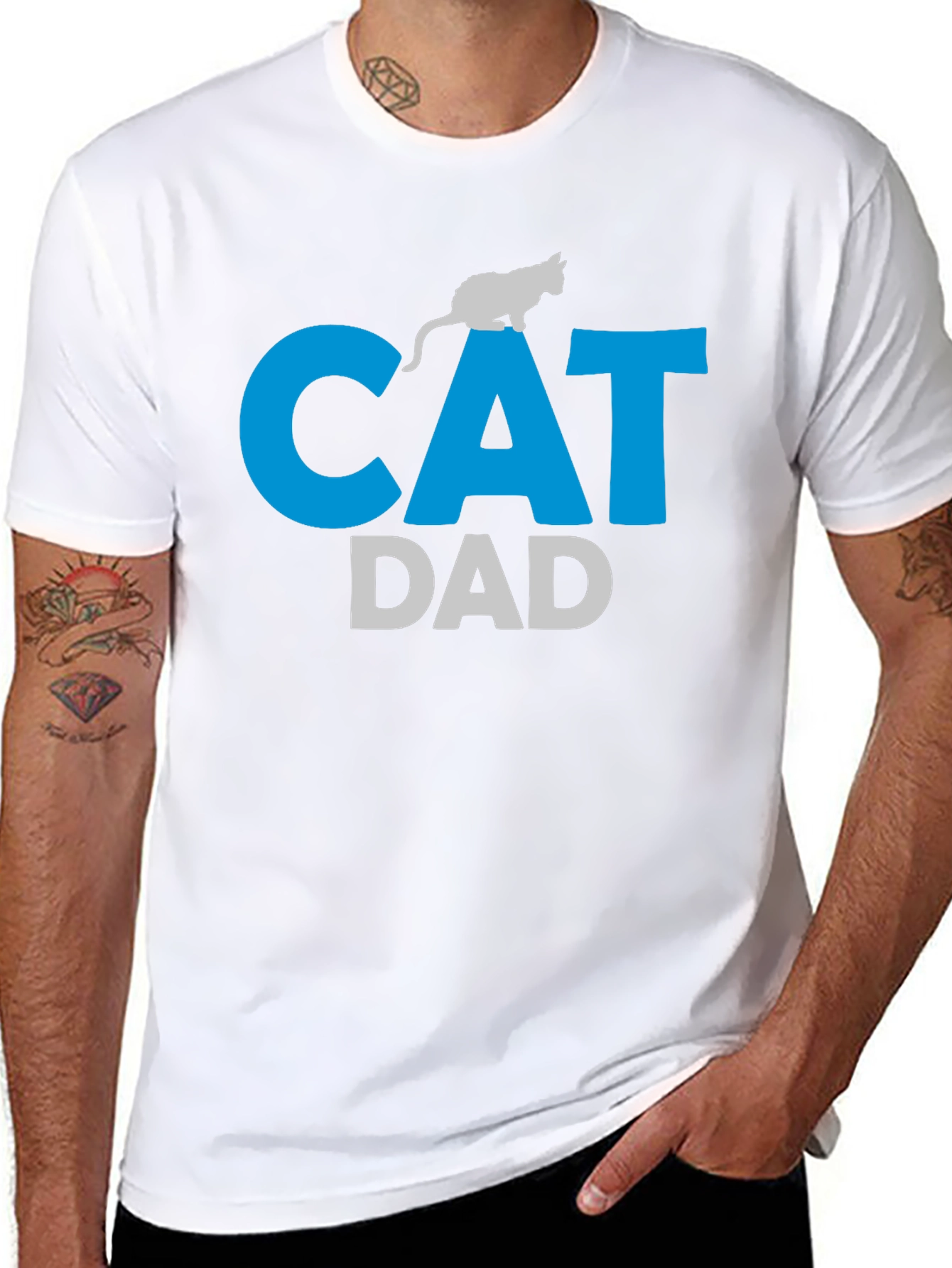 Cat Dad T-Shirt - Mens Graphic Tee