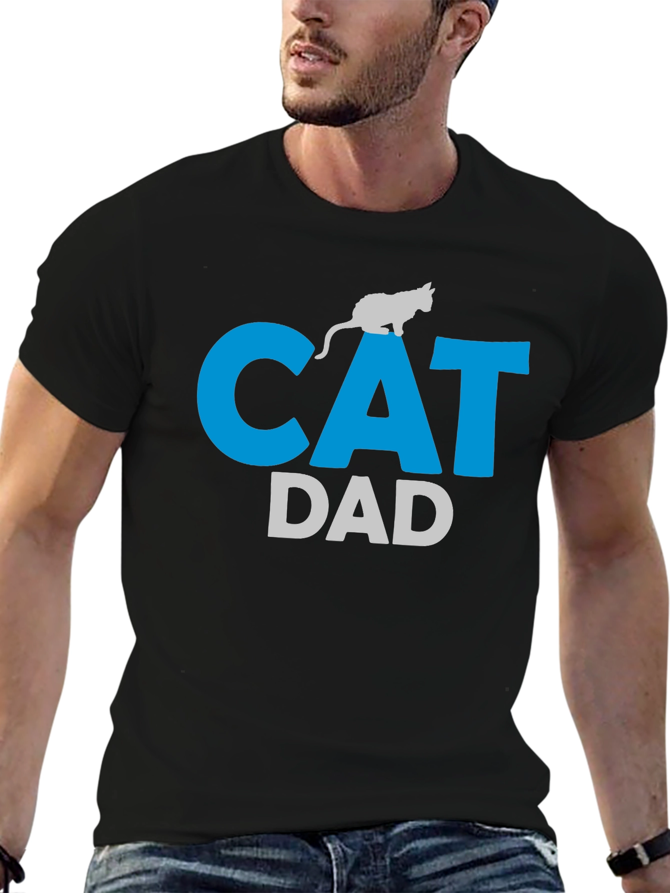 Cat Dad T-Shirt - Mens Graphic Tee