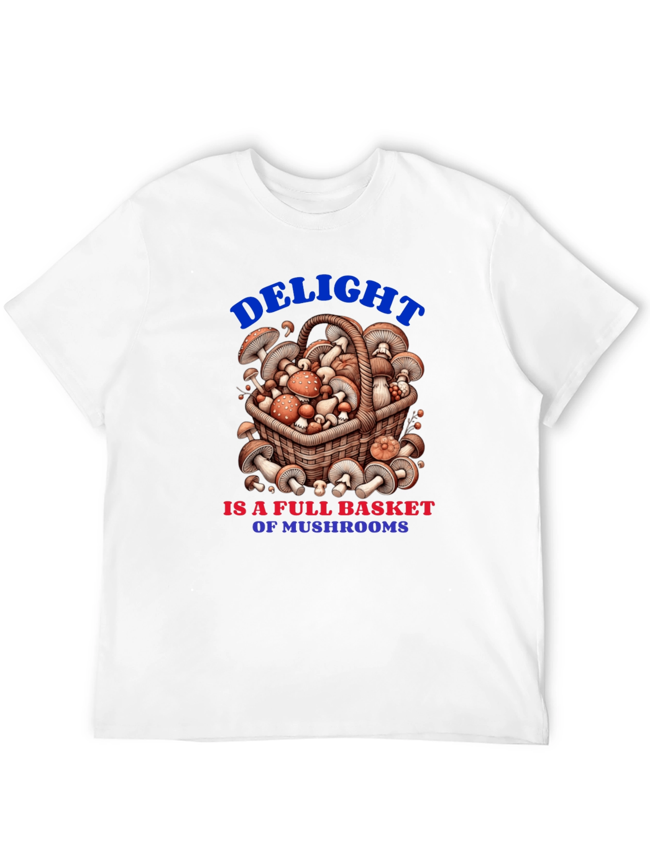 Mushroom Basket Graphic Tee - Delightful Design