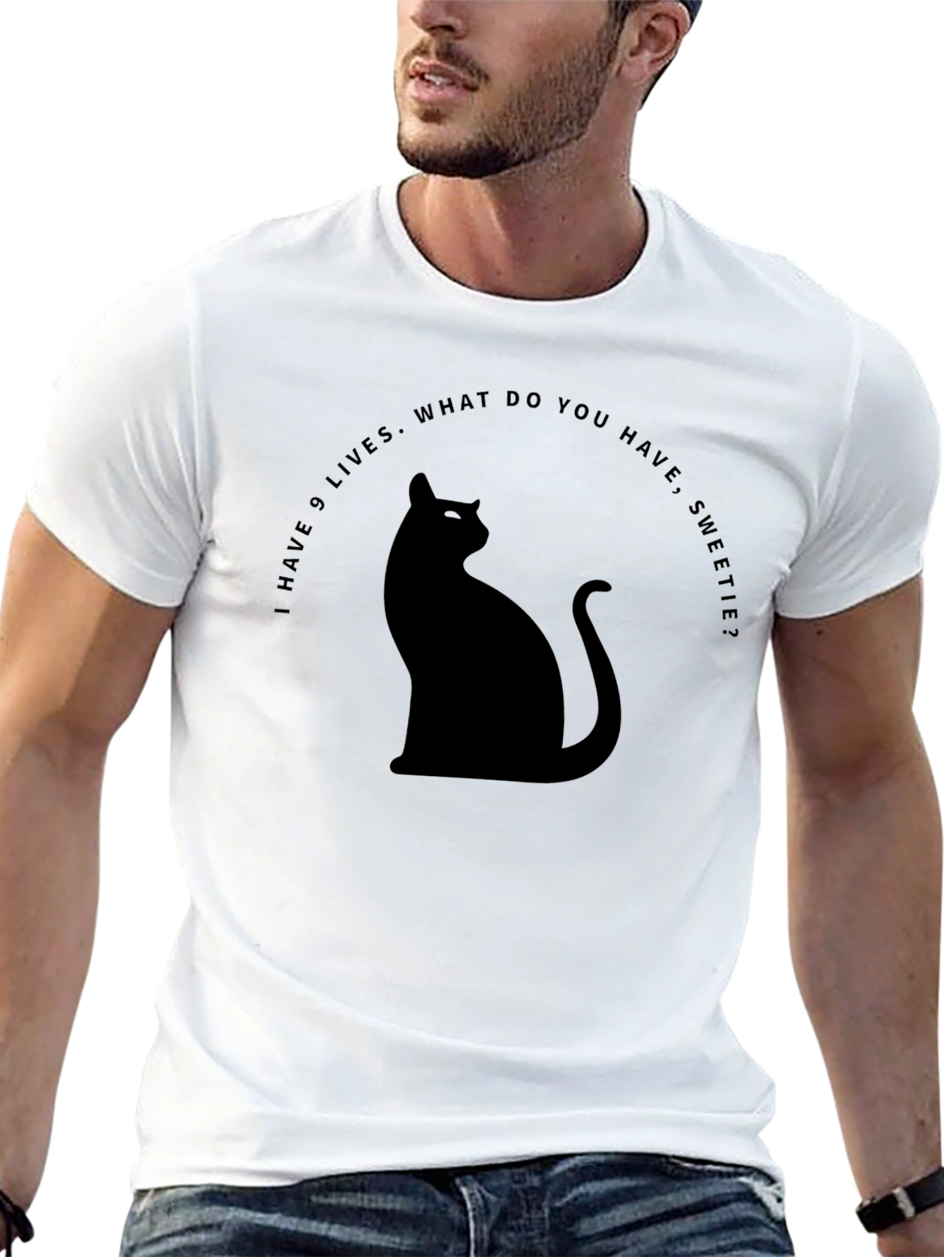 Nine Lives Cat T-Shirt - Funny Cat Lover Tee