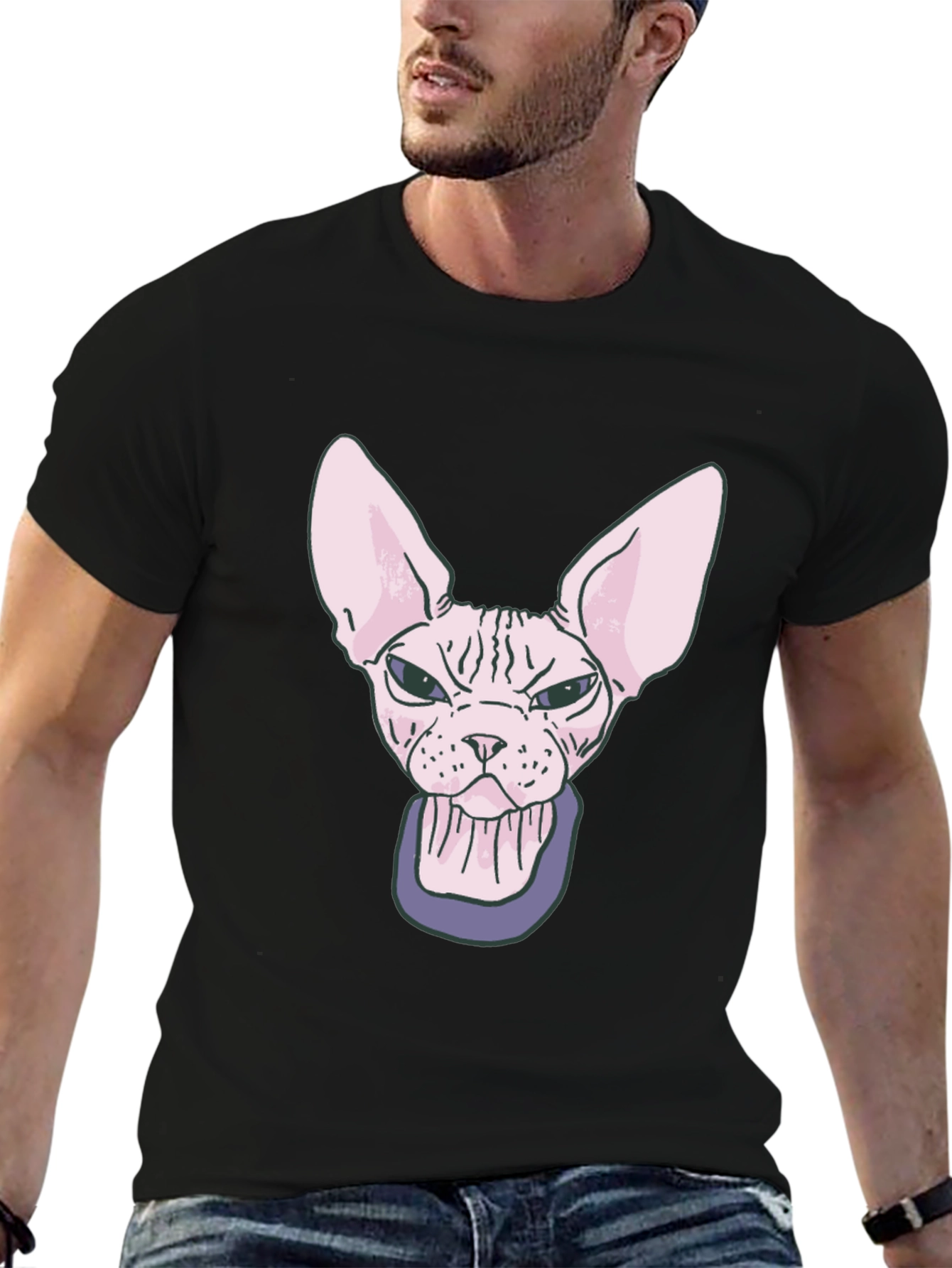 Sphynx Cat T-Shirt - Funny Hairless Cat Graphic Tee