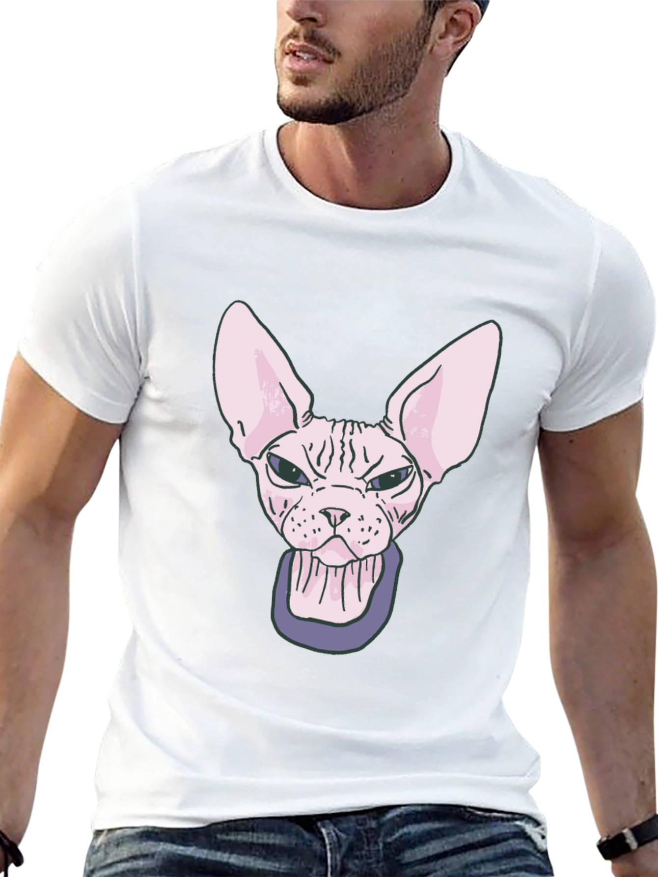 Sphynx Cat T-Shirt - Funny Hairless Cat Graphic Tee
