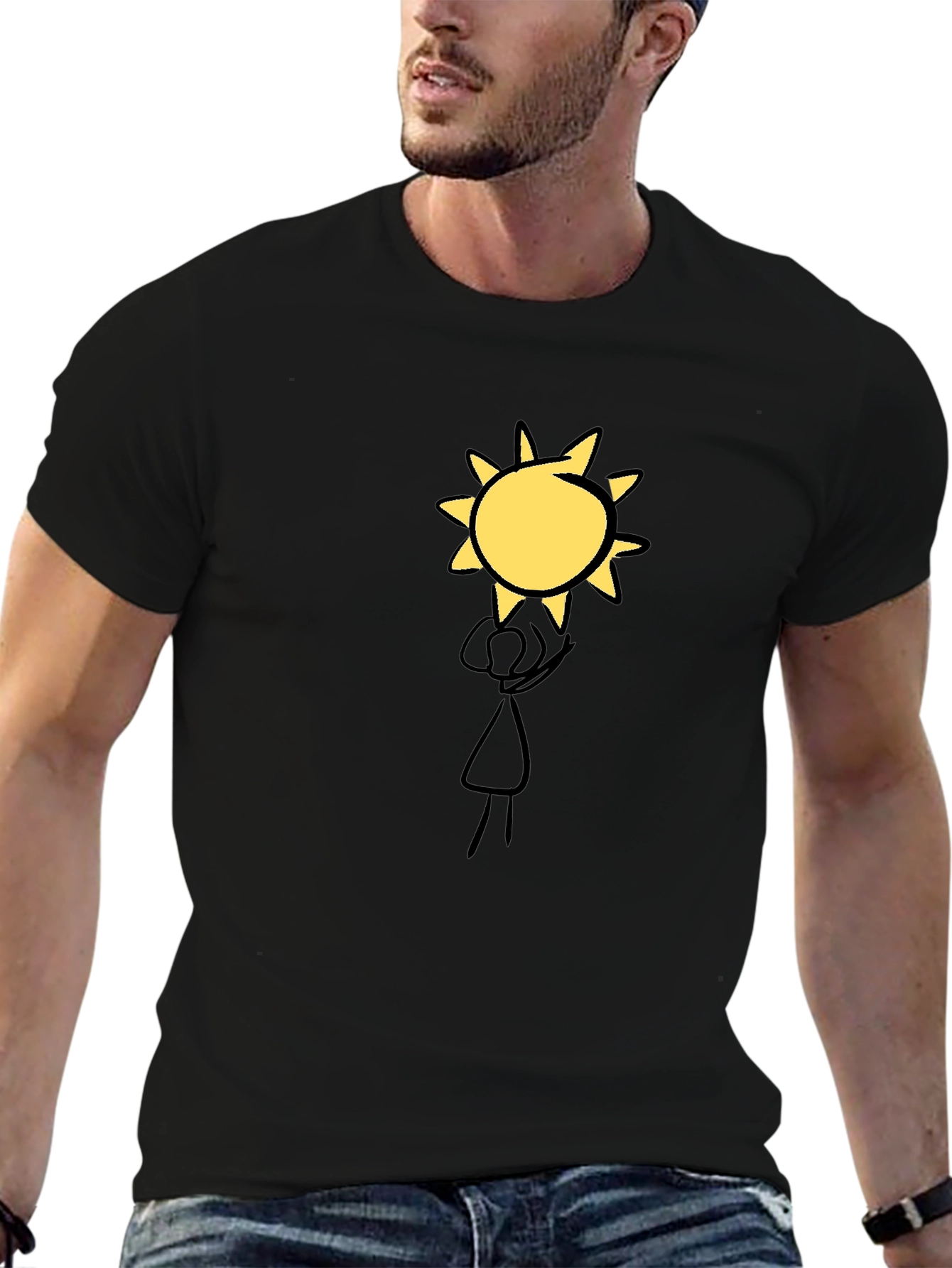 Sun Graphic Black T-Shirt
