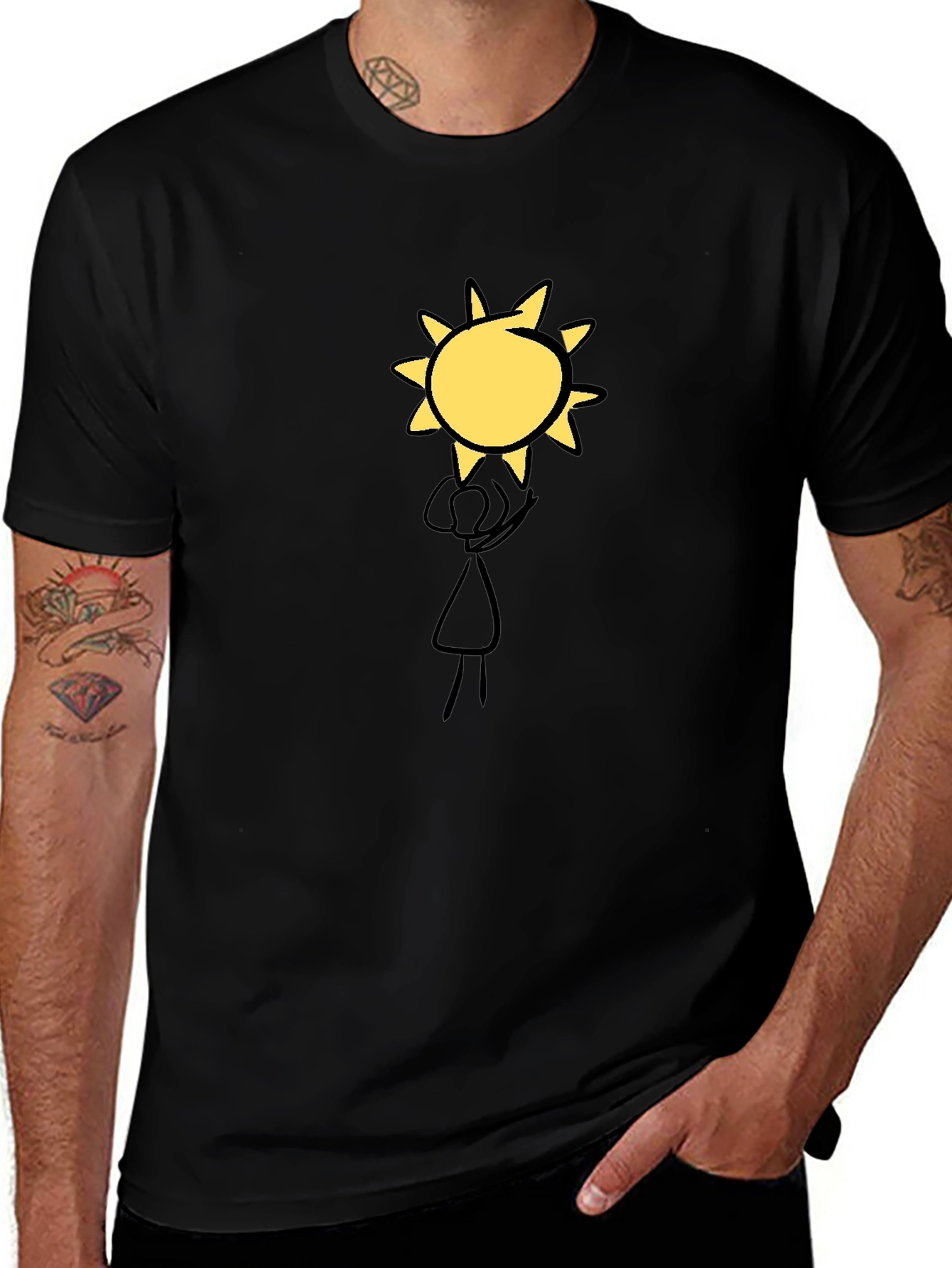 Sun Graphic Black T-Shirt