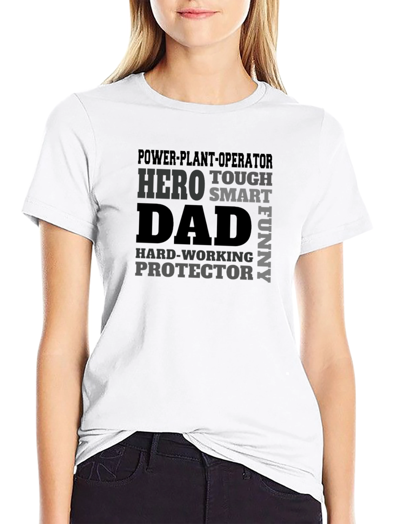 Power Plant Operator Dad Hero Graphic Tee