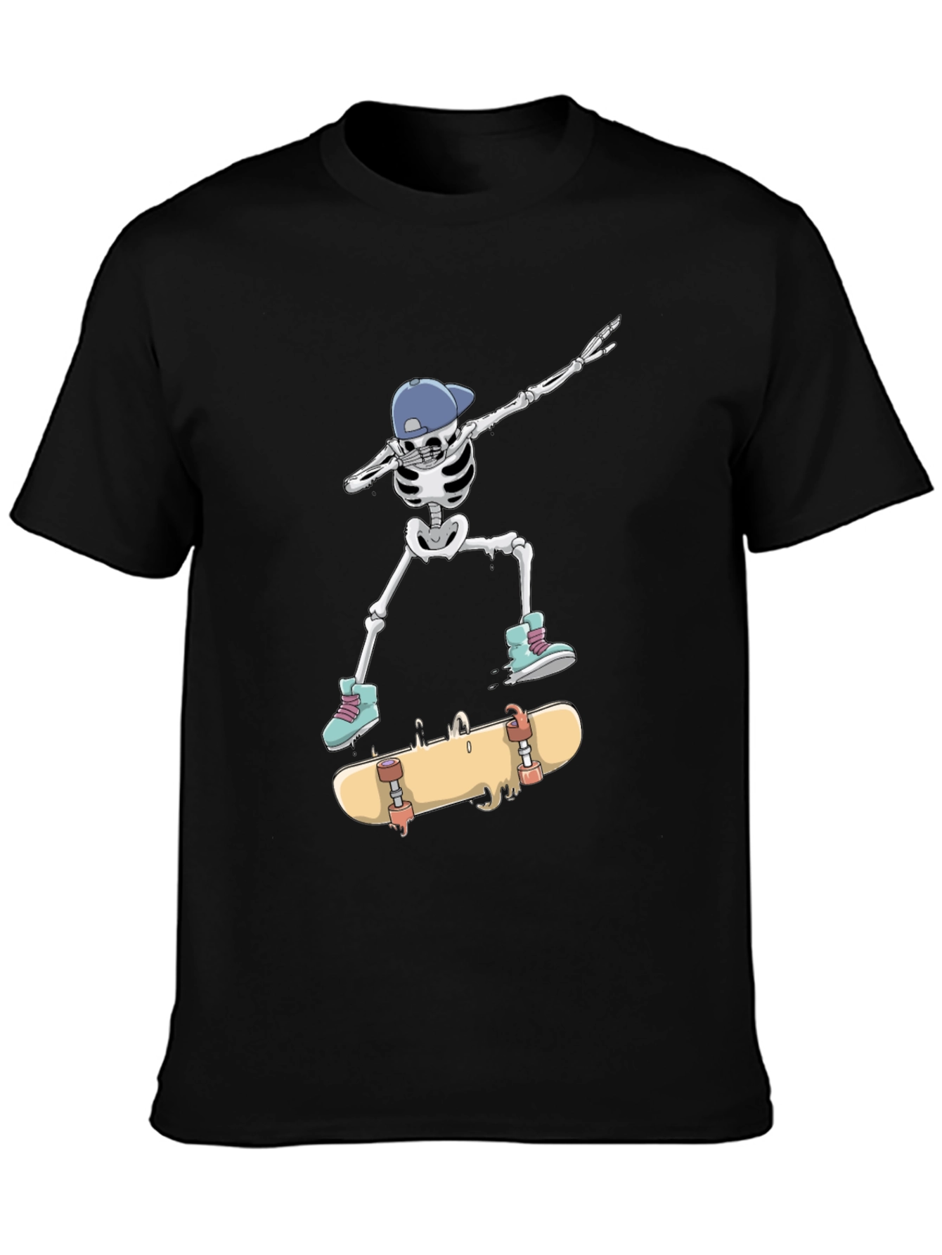Skateboarding Skeleton Graphic Tee
