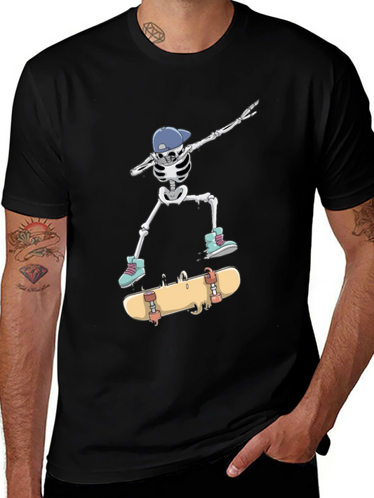 Skateboarding Skeleton Graphic Tee