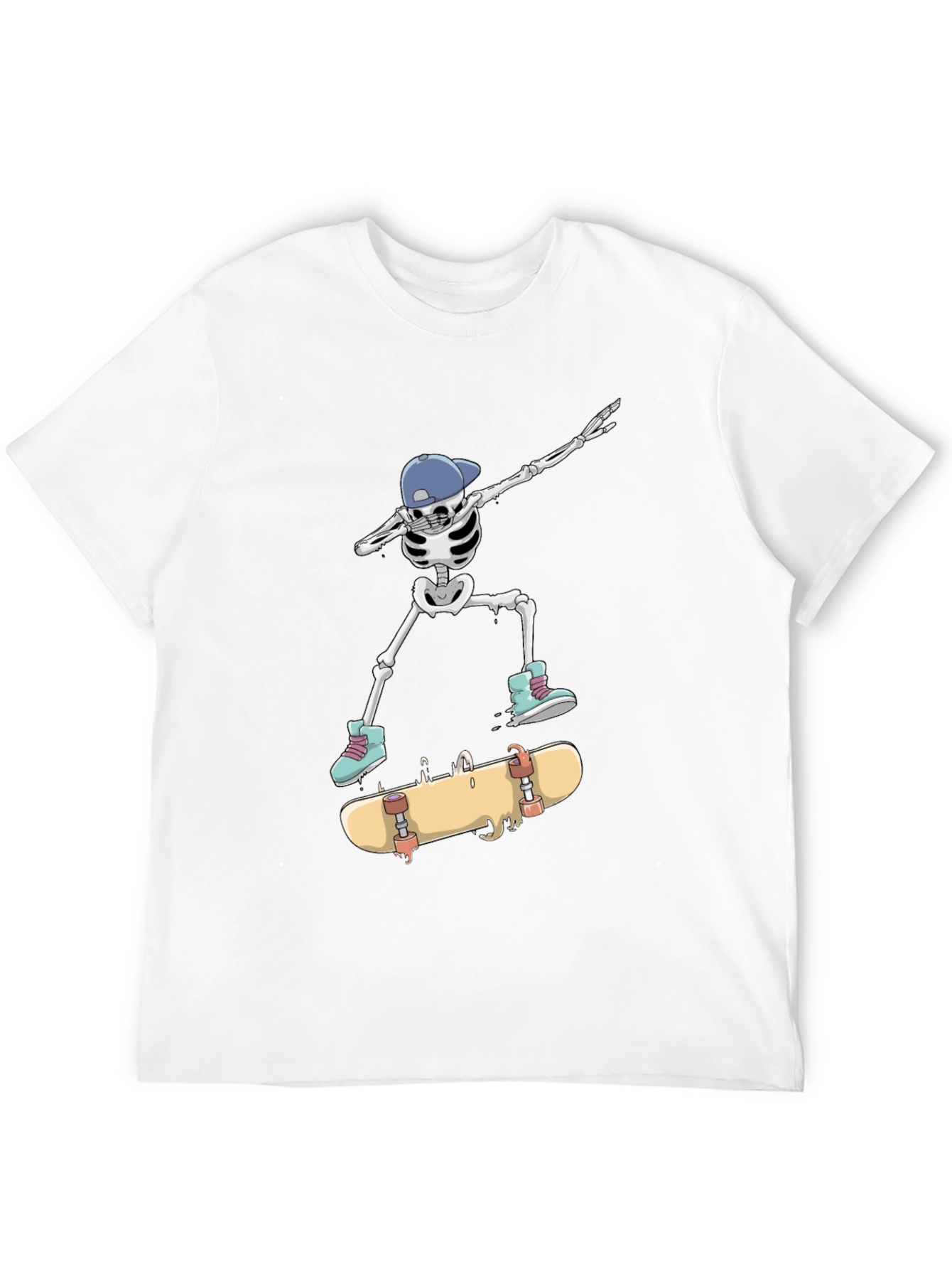 Skateboarding Skeleton Graphic Tee