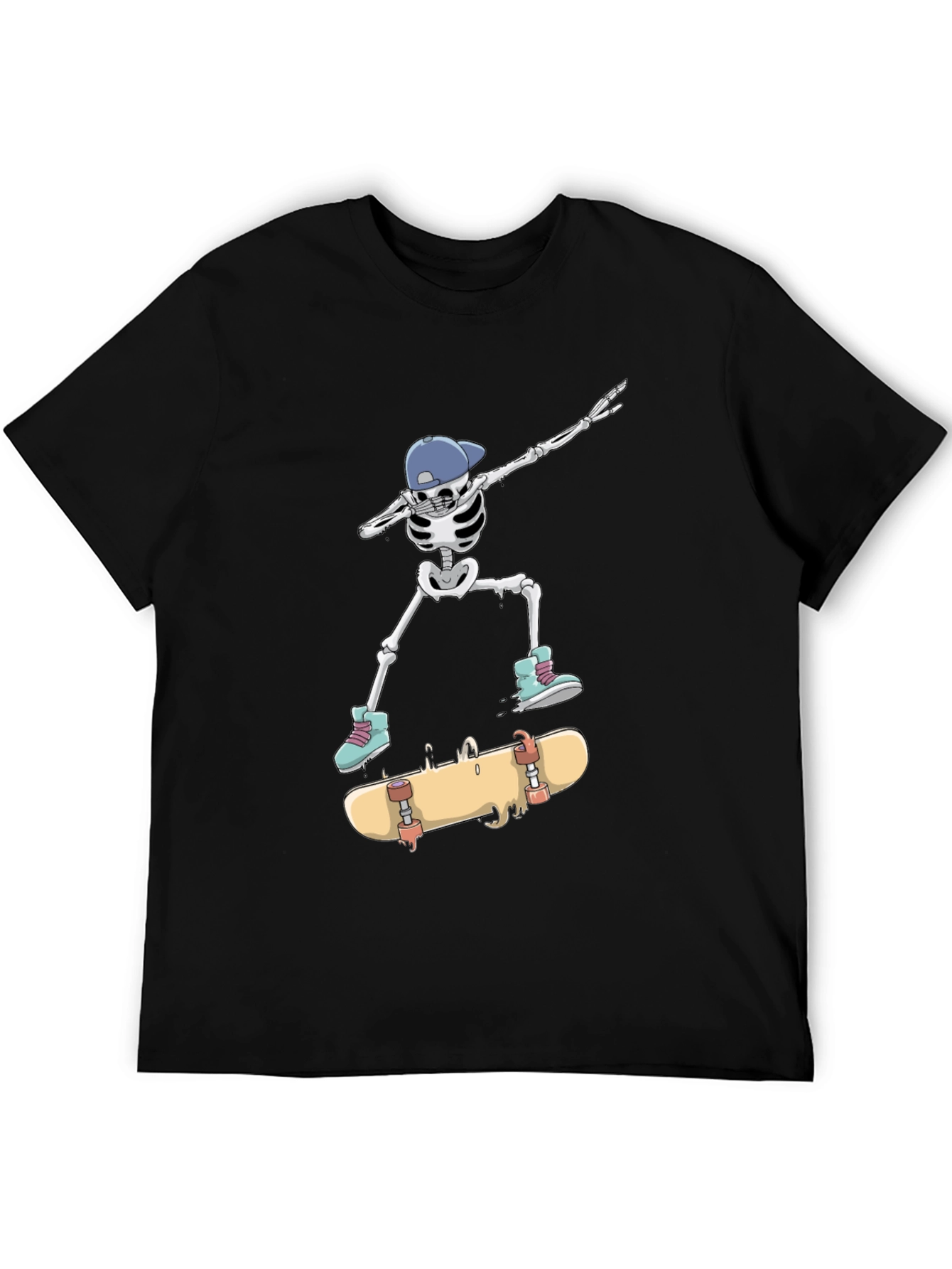 Skateboarding Skeleton Graphic Tee