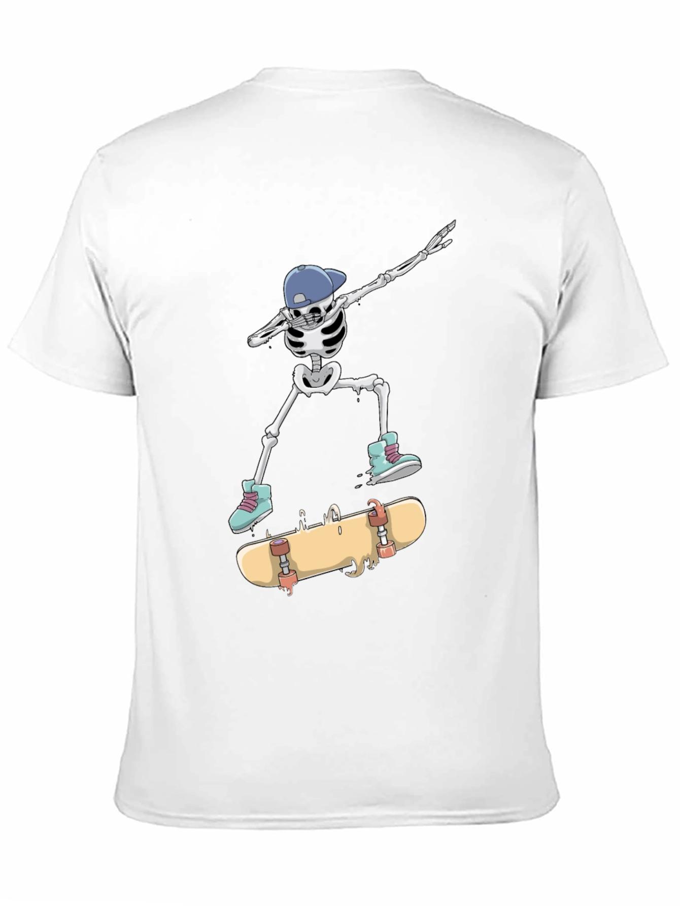 Skateboarding Skeleton Graphic Tee