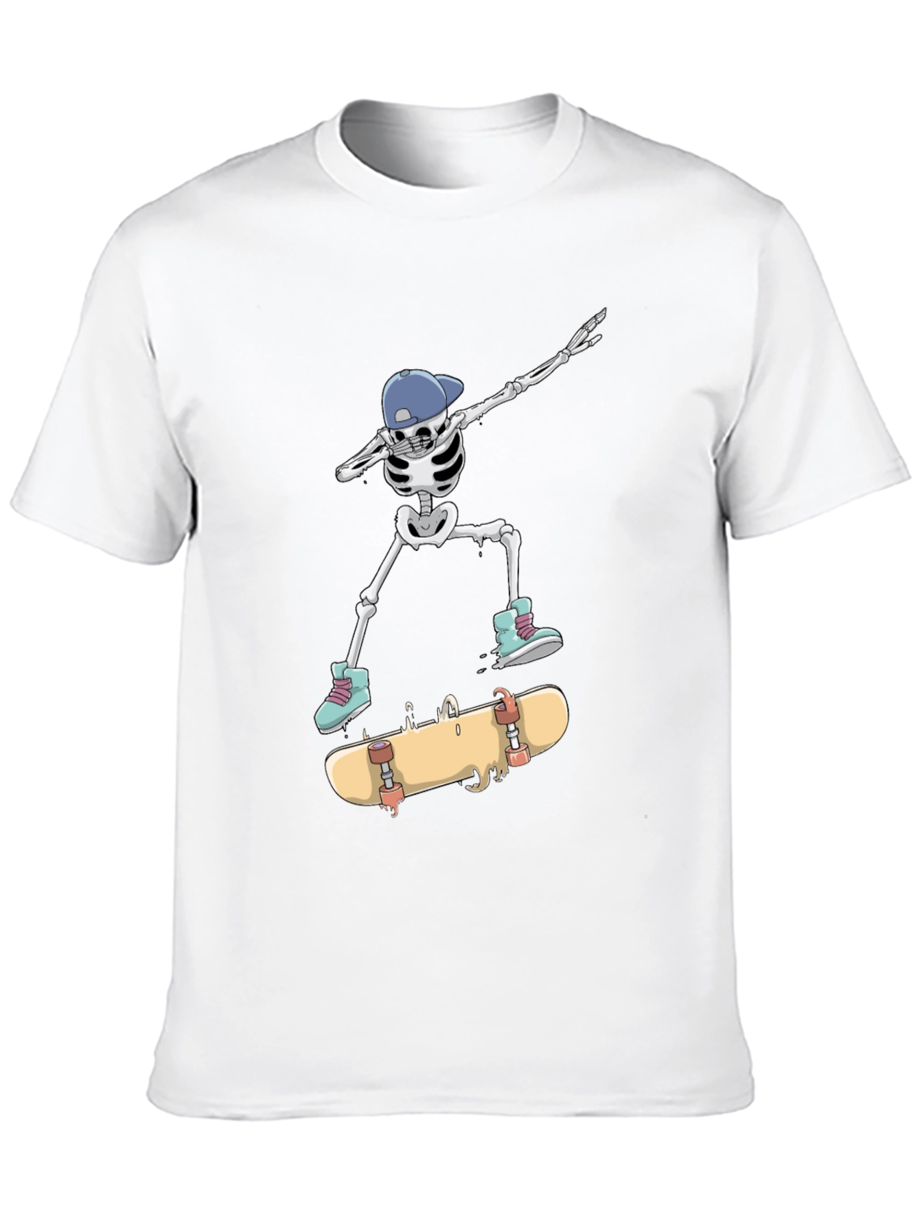 Skateboarding Skeleton Graphic Tee