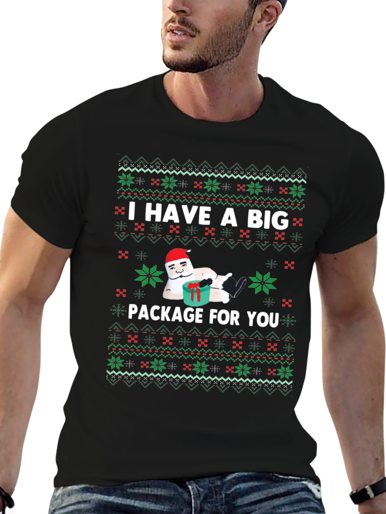 Funny Christmas Package Graphic T-Shirt