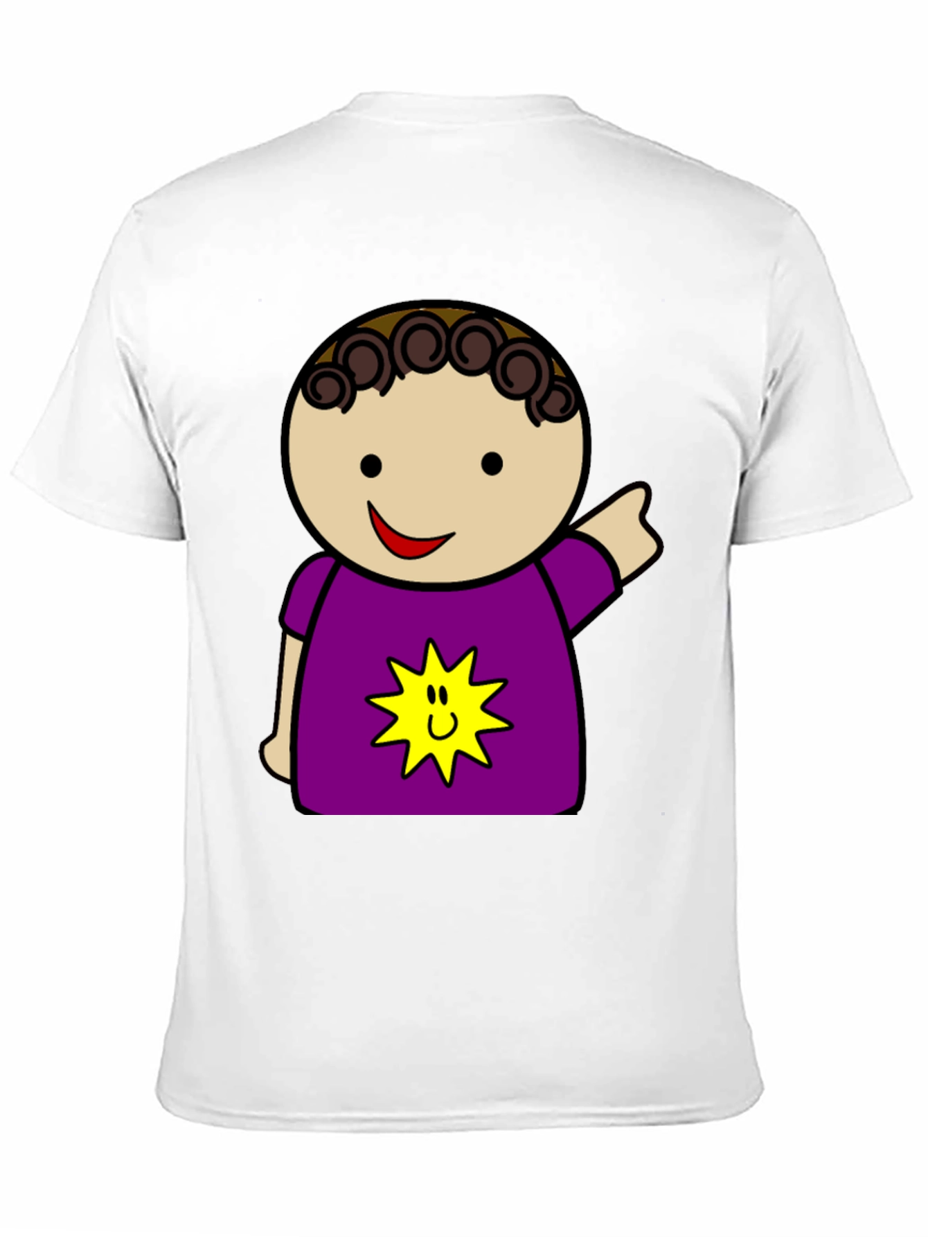 Cartoon Character Graphic Print Black T-Shirt