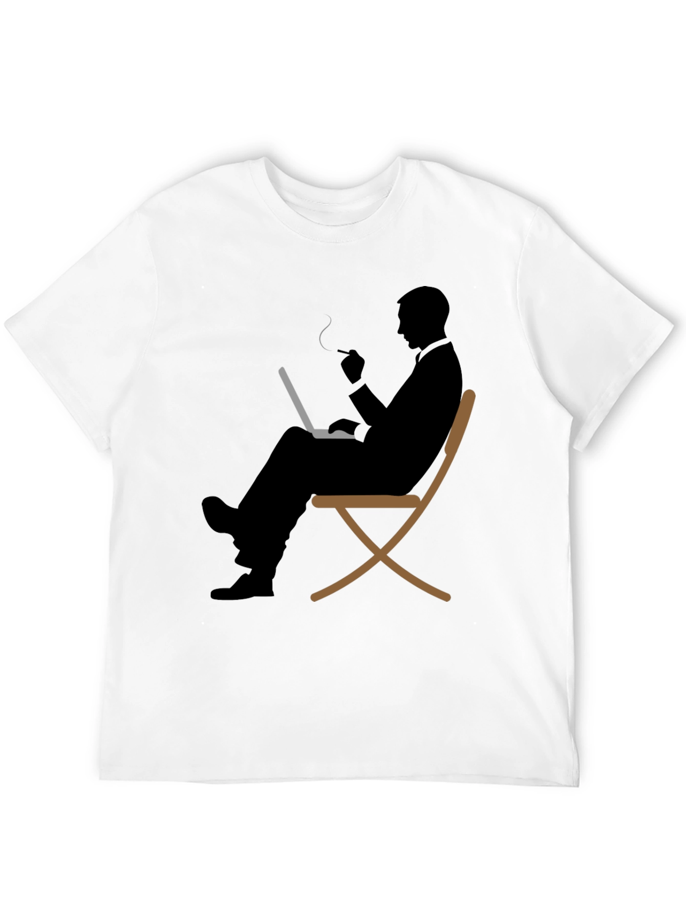 Smoker Silhouette Graphic Tee - Relaxed Style