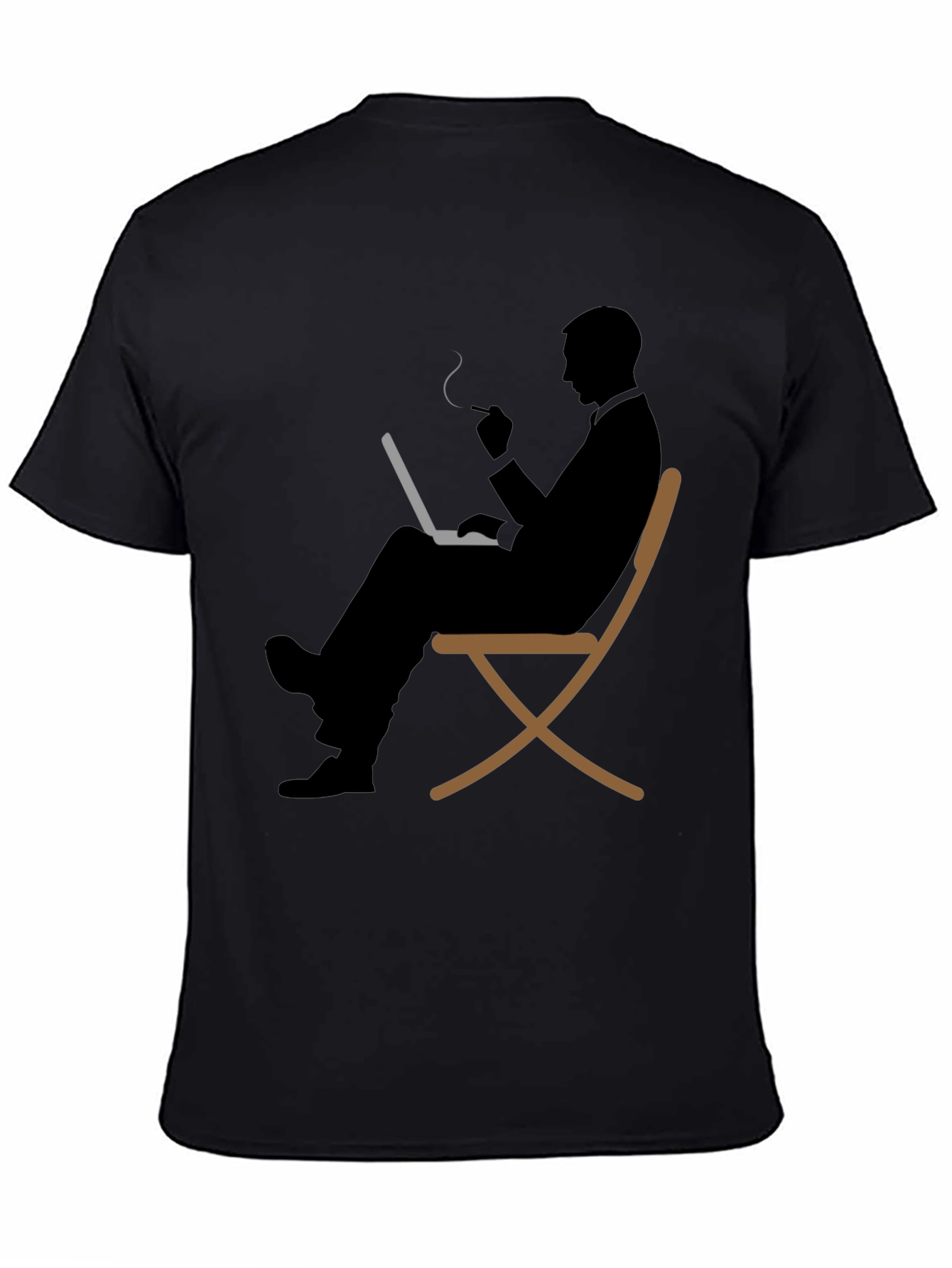 Smoker Silhouette Graphic Tee - Relaxed Style