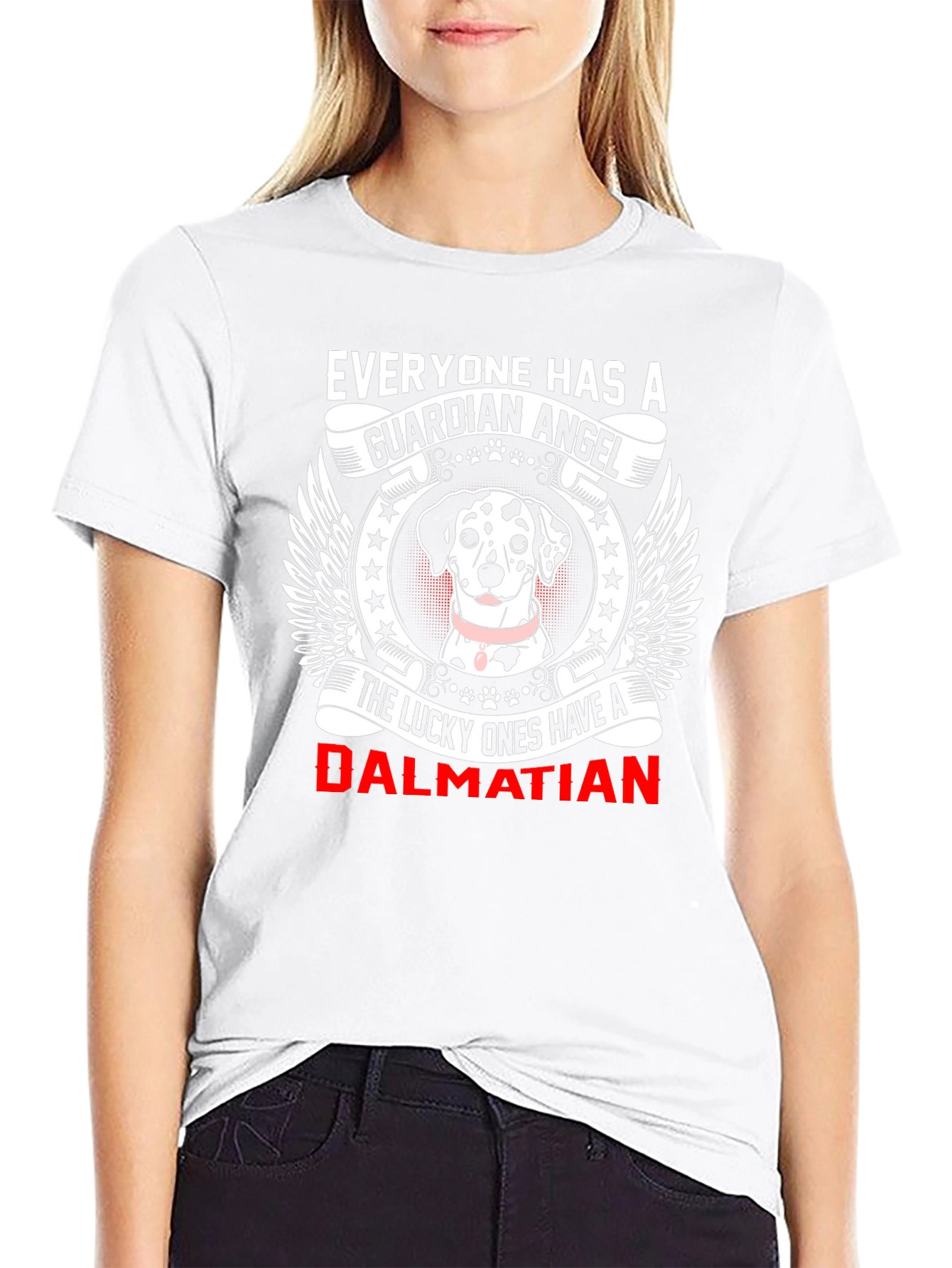 Dalmatian Guardian Angel Graphic T-Shirt