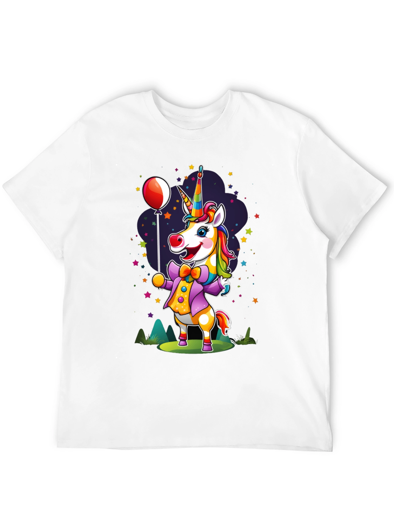 Rainbow Unicorn Cartoon Graphic T-Shirt