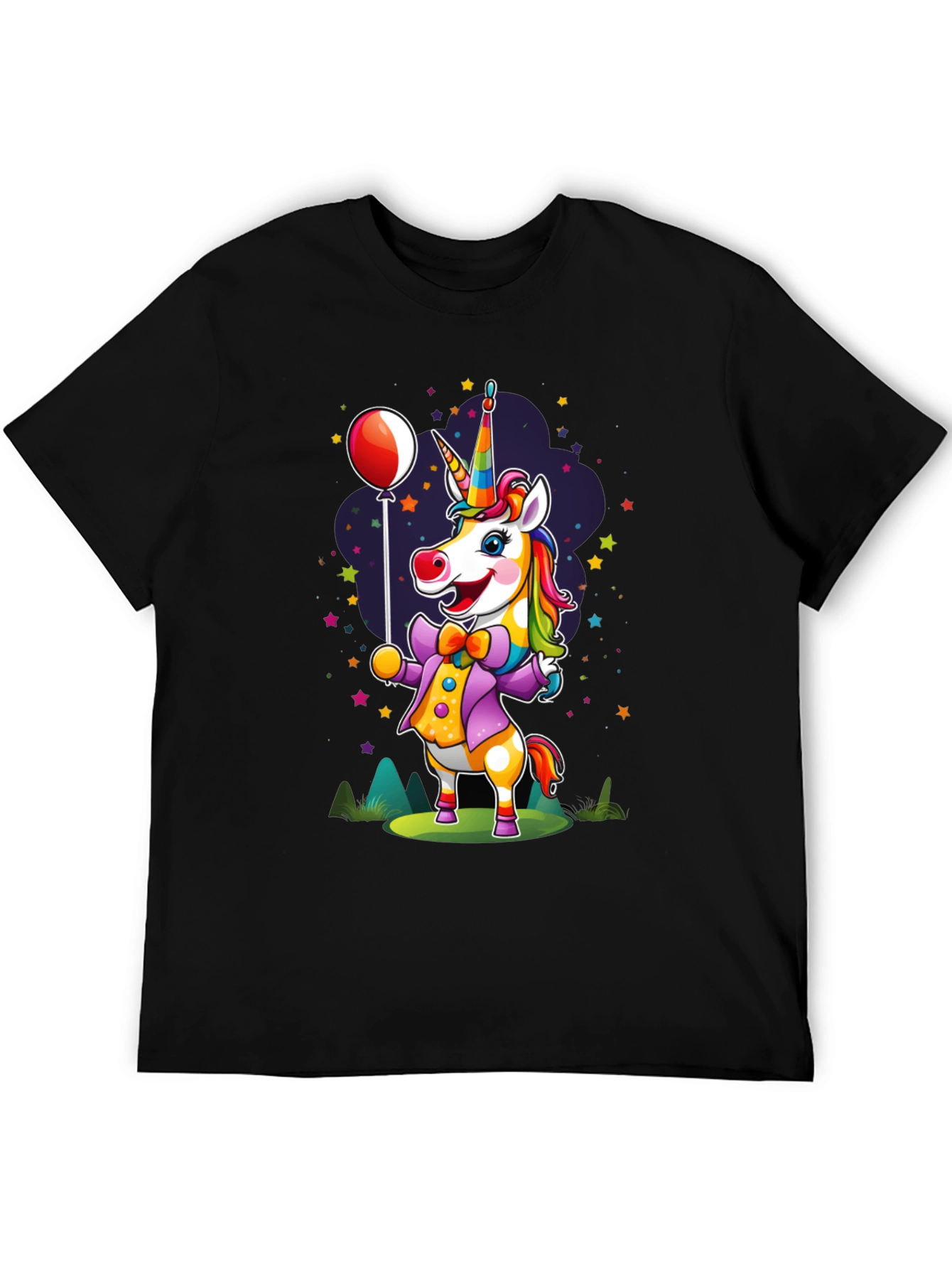 Rainbow Unicorn Cartoon Graphic T-Shirt