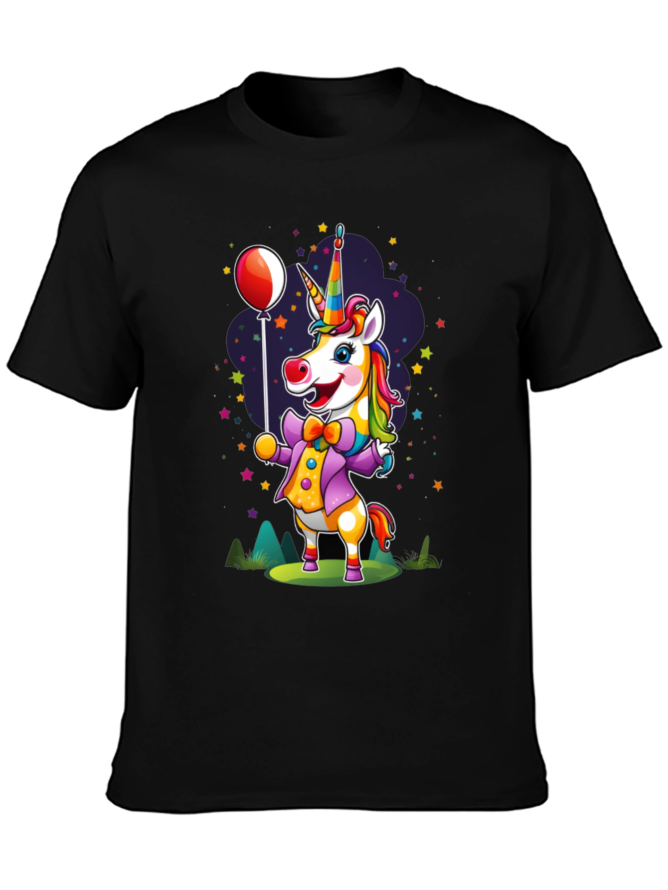 Rainbow Unicorn Cartoon Graphic T-Shirt