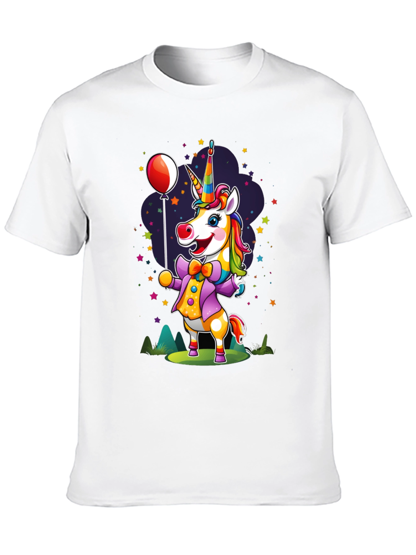 Rainbow Unicorn Cartoon Graphic T-Shirt