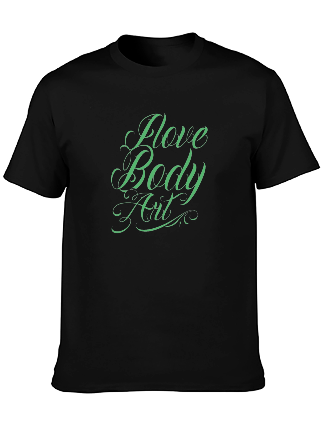 Love Body Art Black Graphic Tee