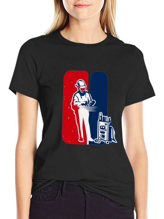 Welder Graphic T-Shirt - Red White and Blue