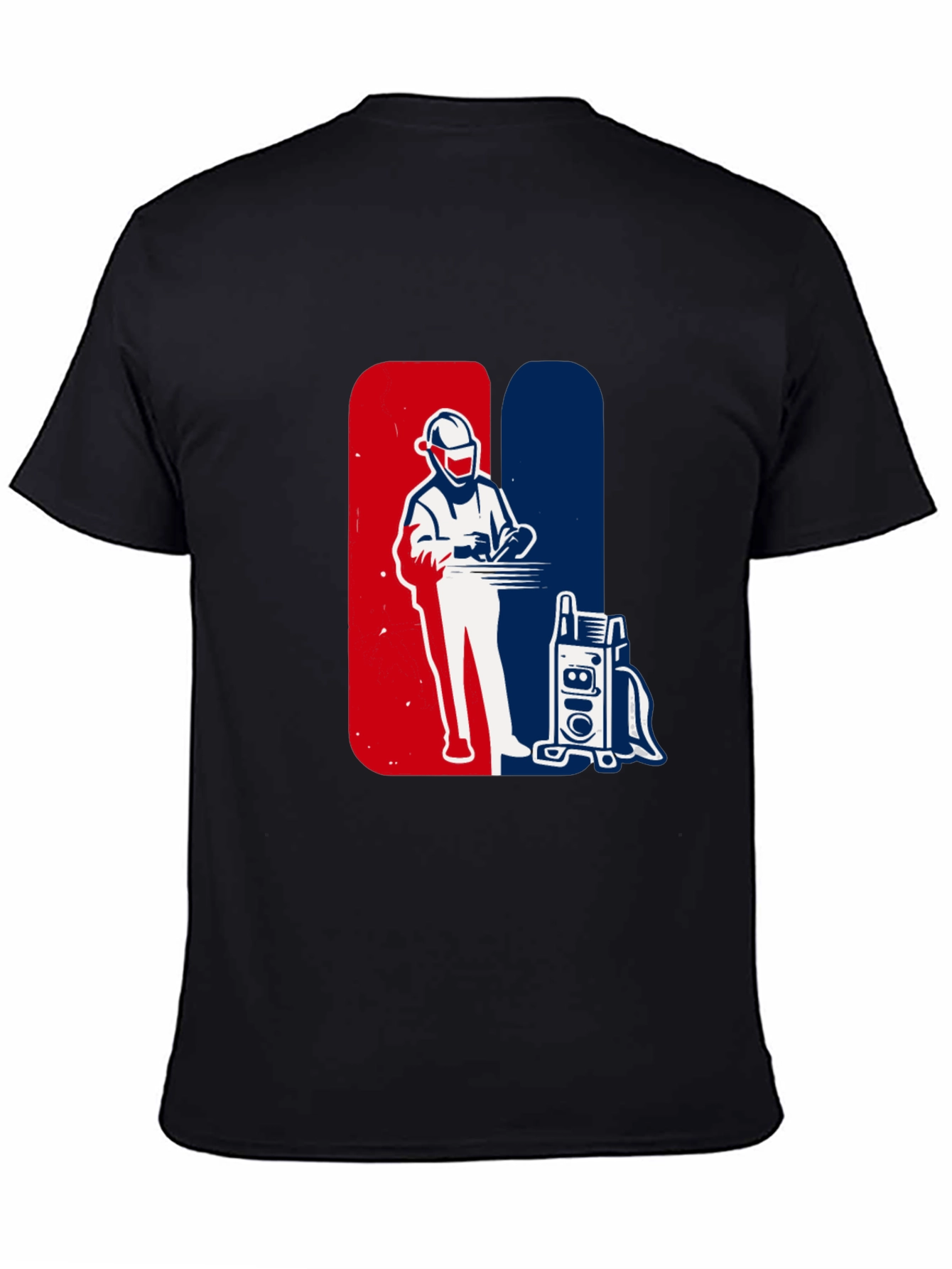 Welder Graphic T-Shirt - Red White and Blue